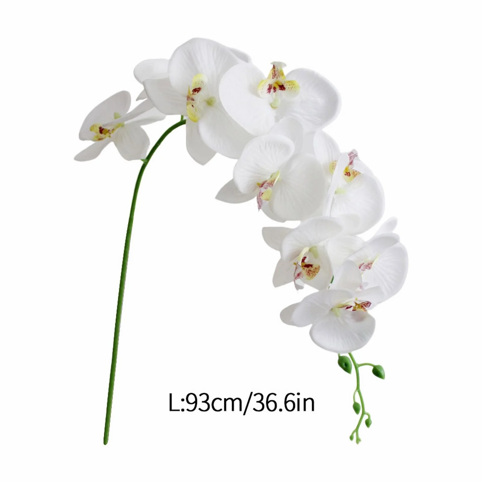 Artificial Flowers for Outdoors/Indoor Flowers Butterfly Orchid 1 Pc Real Double Branch Silk Flowers For Wedding Home Office Party Hotel Yard Decoration Restaurant Patio Festive Furnishing