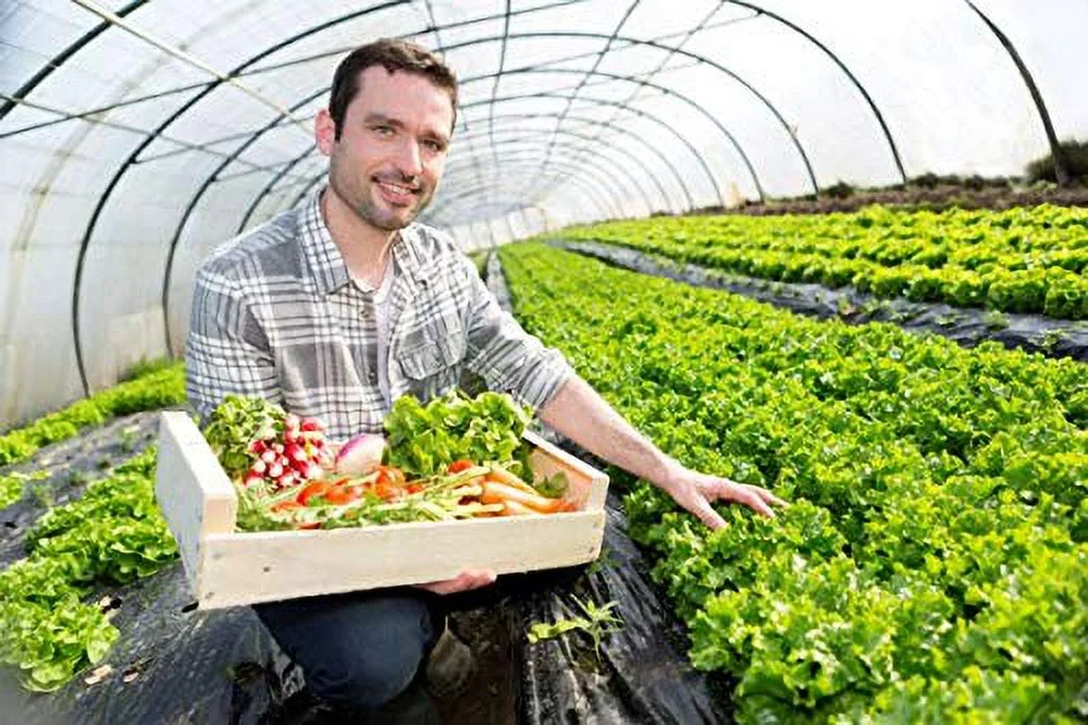 Greenhouse Plastic Film Clear Polyethylene Cover UV Resistant, 20 ft Wide x 25 ft Long by Farm Grow