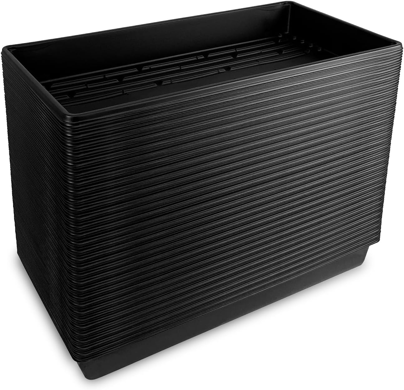 Growing Trays with Drainage Holes, Color: Black, Size: 20