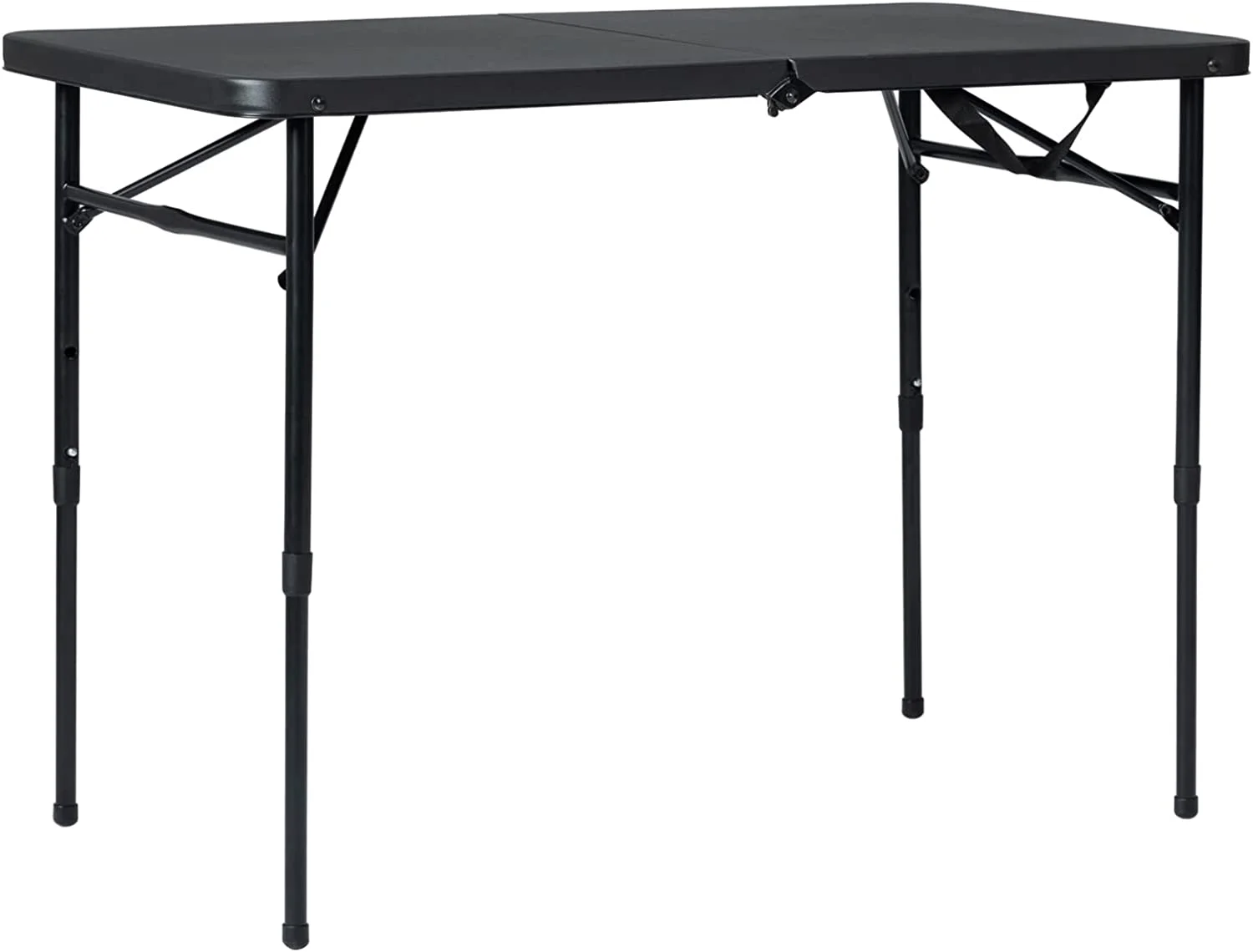 CHGBV Plastic Adjustable Height Fold-in-Half   Rich Black