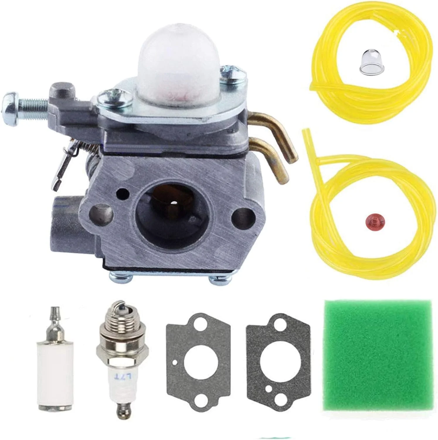 Carburetor Compatible with 308054001 Homelite UT-21506 UT-21907 UT-21546 UT-21566 UT-21947 UT-08580 UT-08981 UT-50500 UT-50901 26CC Edger String Trimmer Blower Fuel Line