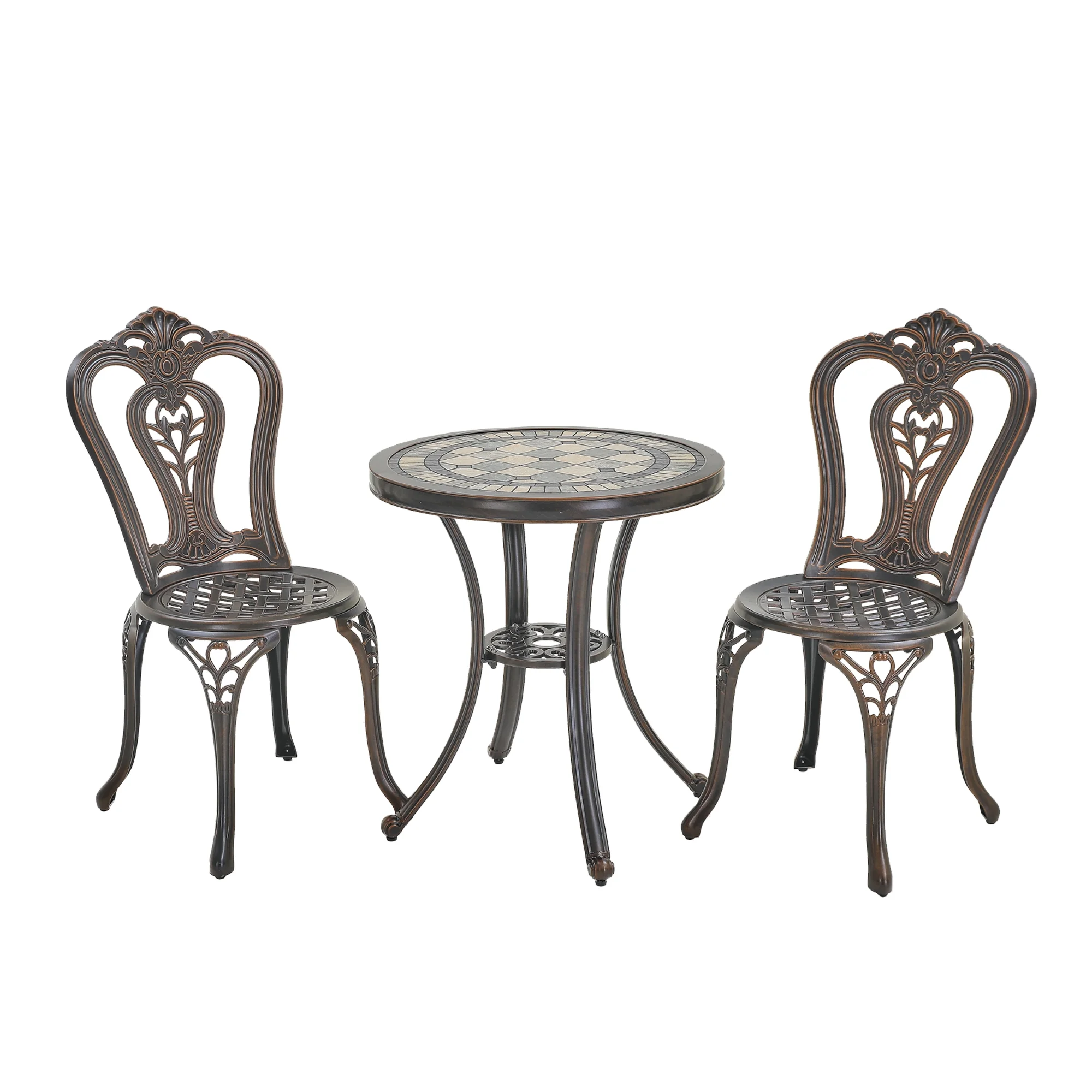 Mondawe Outdoor Aluminum Patio Furniture Bistro Set