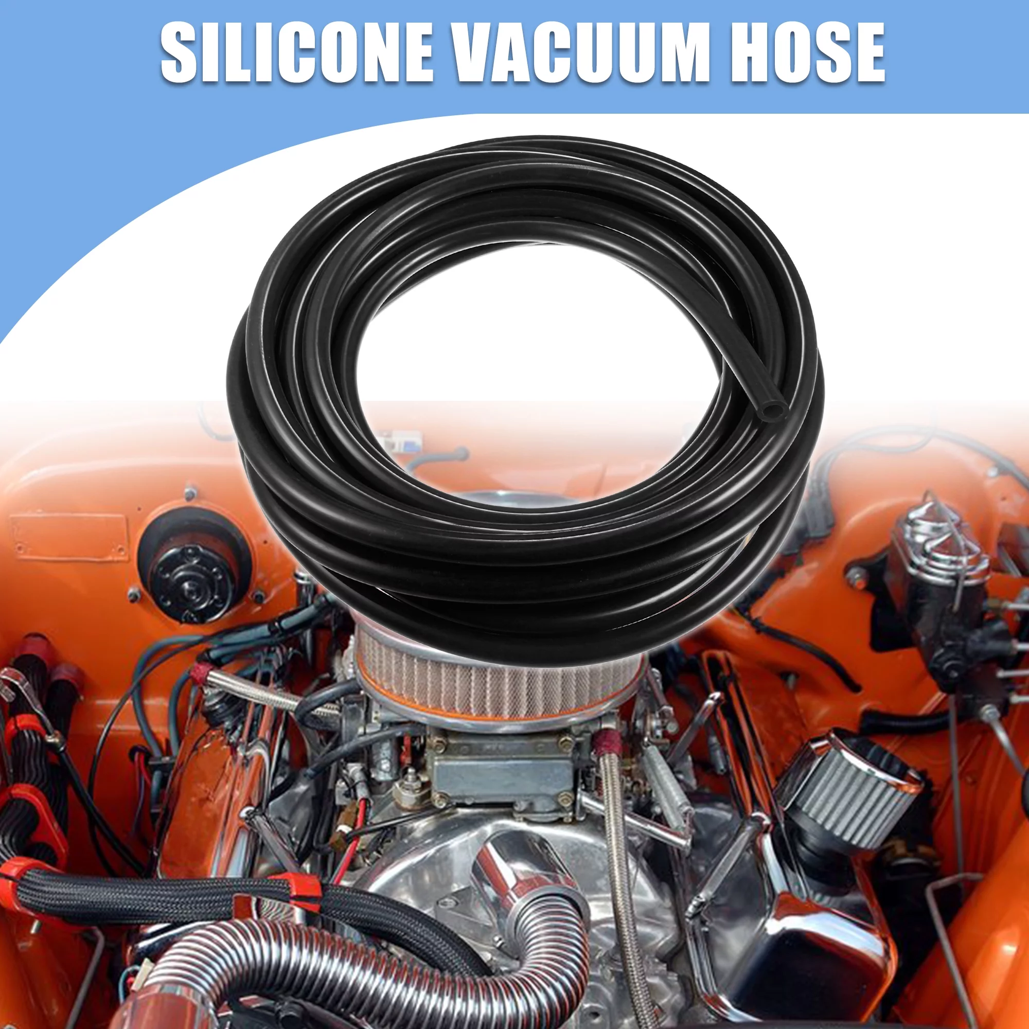 Unique Bargains 10mm ID 10 Meter 32.81ft Car Silicone Vacuum Hose Pipe Water Air Dump Valve Turbo Boost Line Tube Black