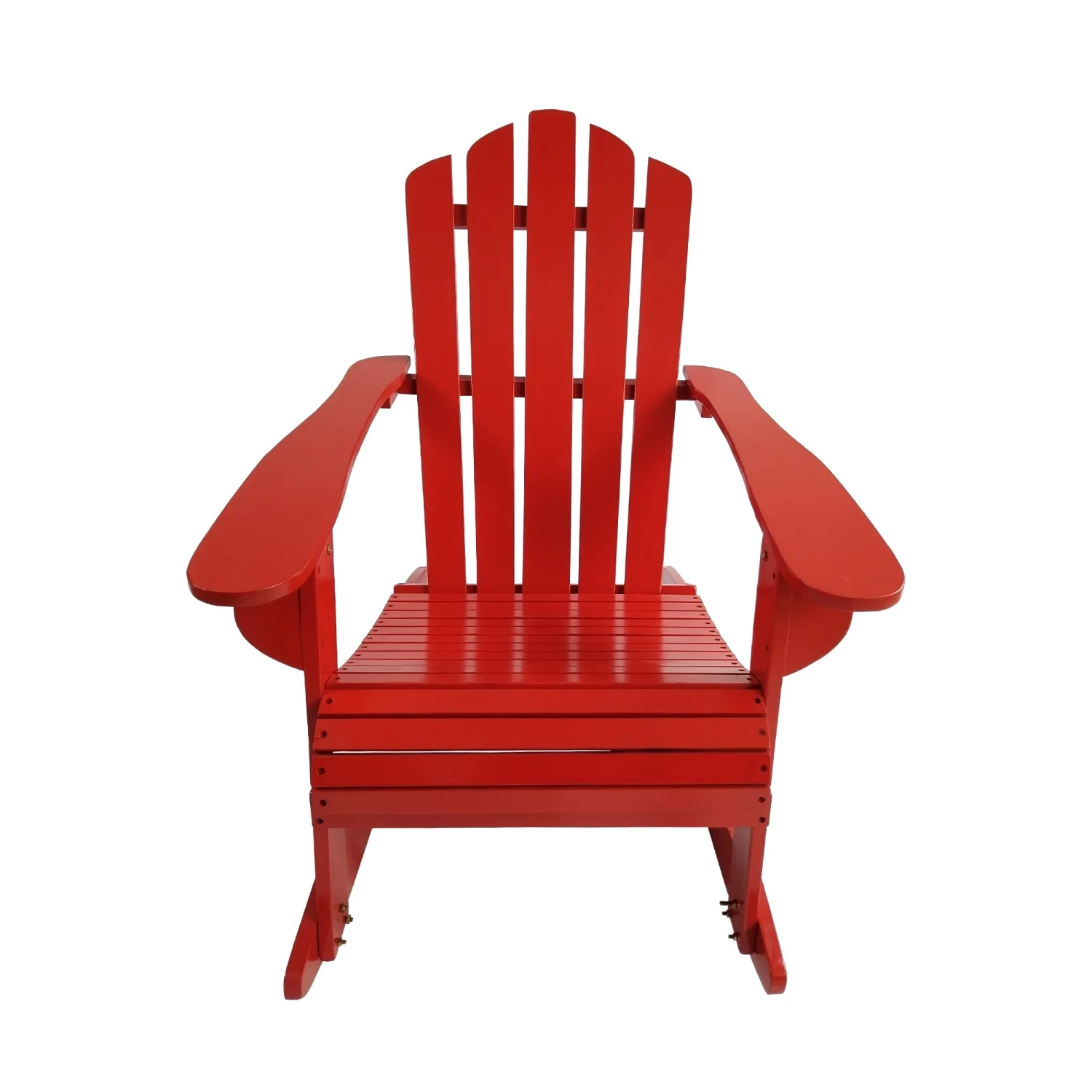 GFCIJMBD Reclining Wooden Outdoor Rocking Adirondack chair  Red