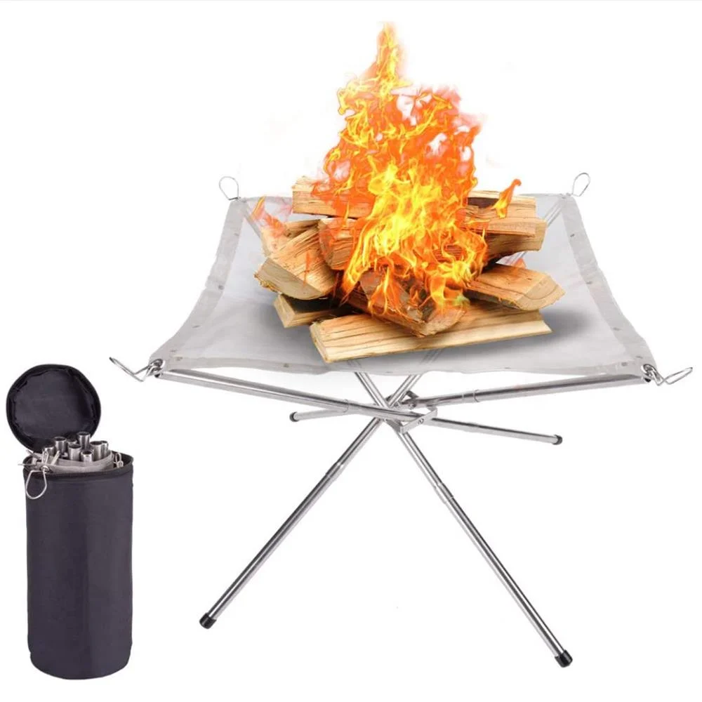 Fire Pit,Outdoors Heat-resistant Campfire Stainless Steel Carry Outdoors Heat-resistant With Carry Outdoors Mesh With Carry Campfire Bbq Picnic Heat-resistant Campfire Bbq Fire Pit Twirltide