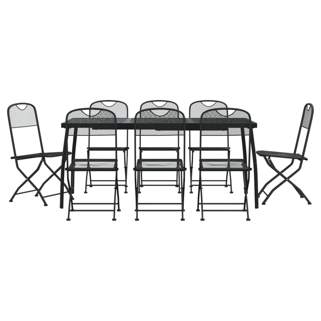 Andoer parcel,Table And Chairs Metal Mesh Piece Patio Set 9 Piece Mesh - 3211815 Set PatioSet 8 Vidaxl Set 9 Zeyuan 1226040a Chairs PatioSet 8 Style Barash