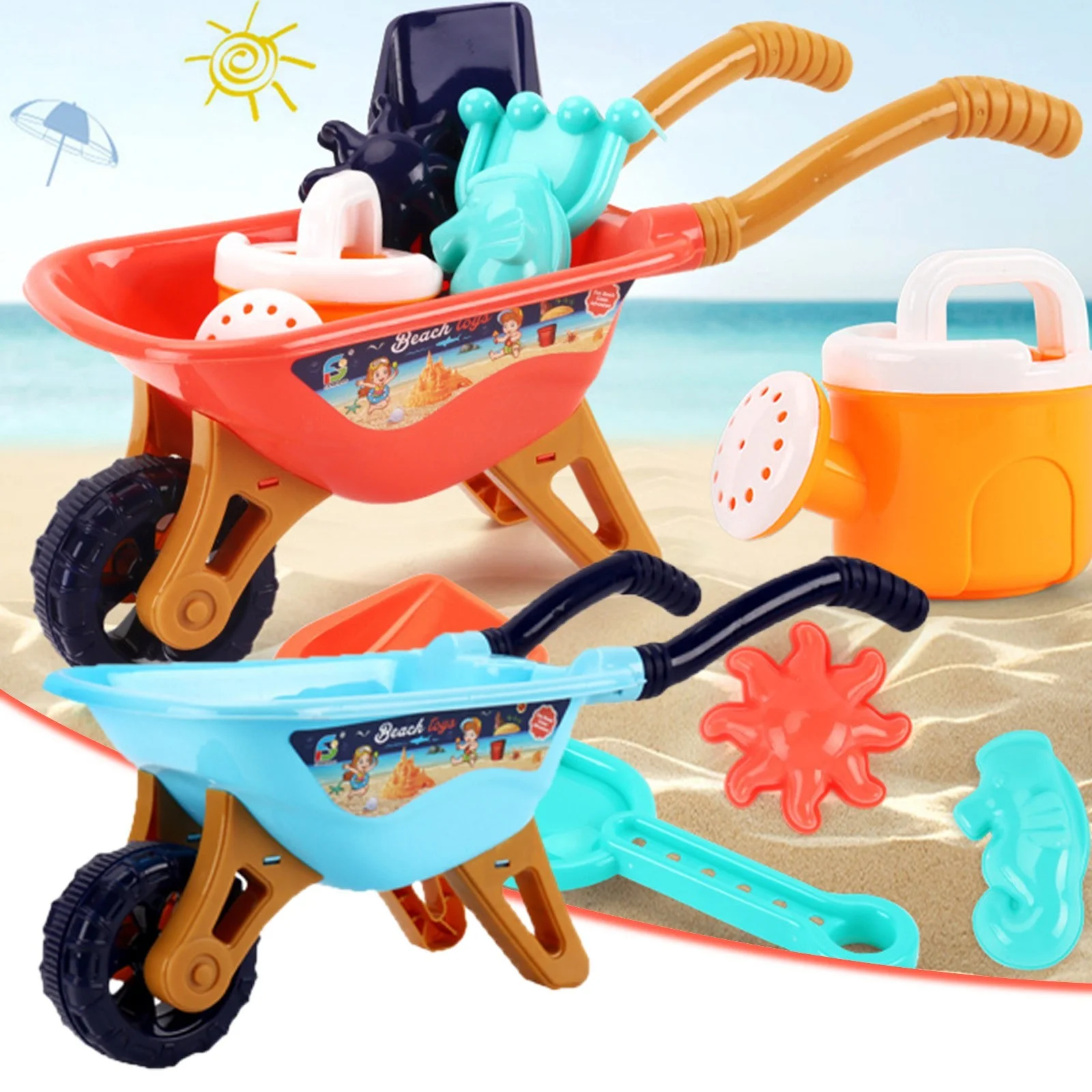 BOLUOYI 4Th of July Beach Toy Sand Set Sand Play Sandpit Toy Summer Outdoor Toy for Boys Gift