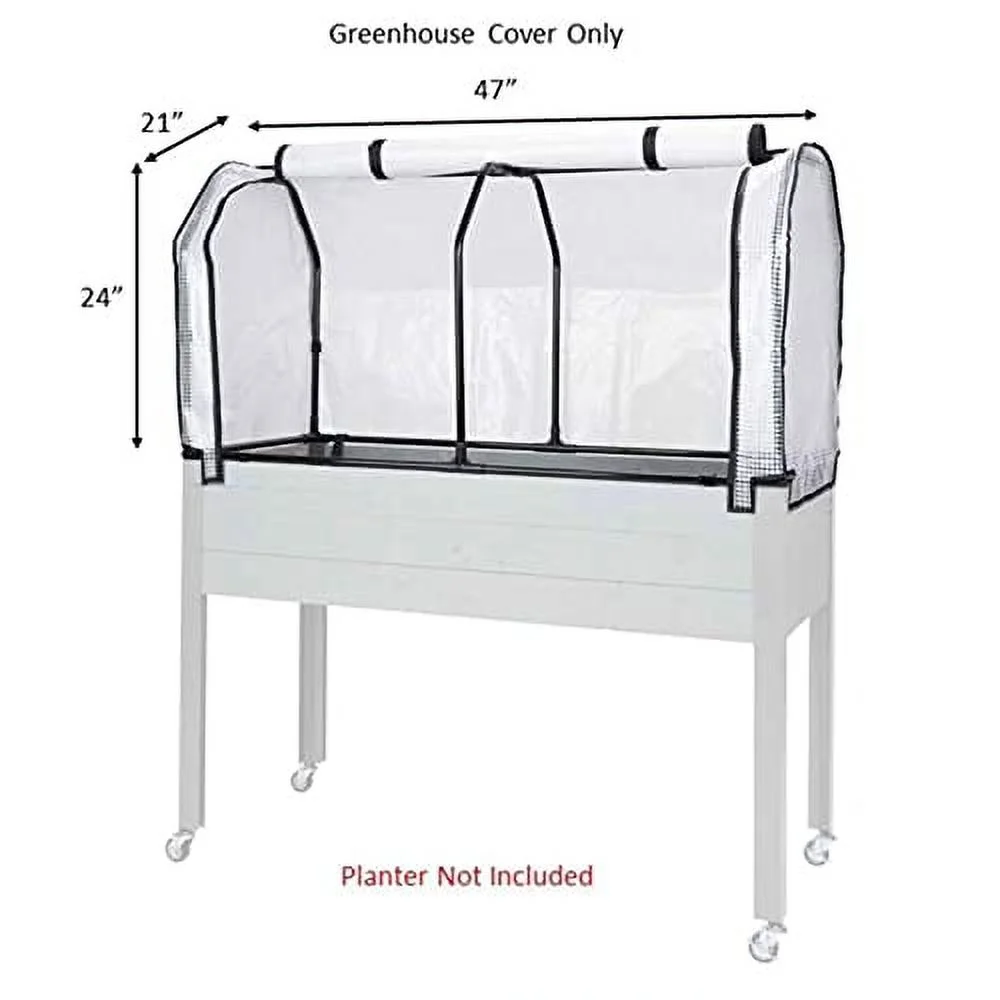 CedarCraft Greenhouse Cover 21 x 47 x 24 Inches, Provides The Perfect Microclimate for Healthy Plants; Includes Frame & Cover, Planter NOT Included