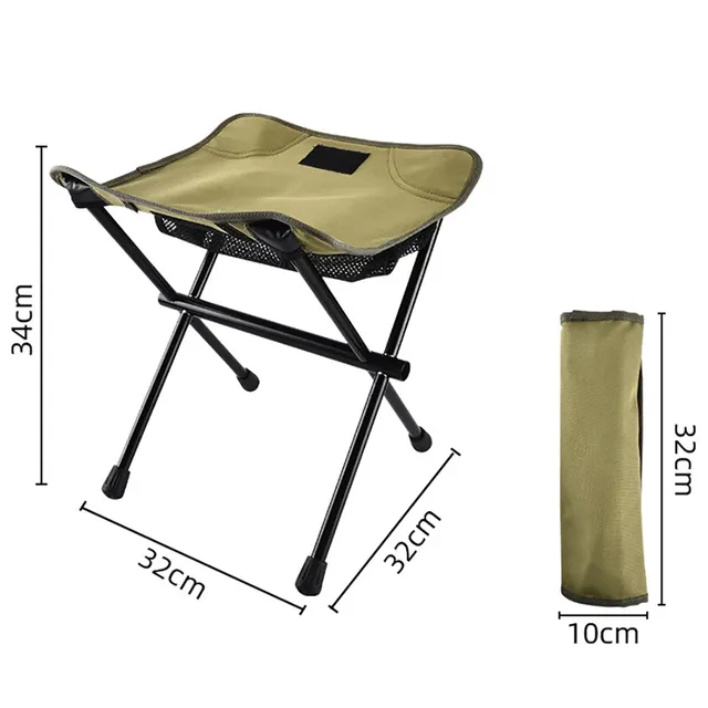 Portable Folding Camping Stools Aluminium Alloy Outdoor Foldable Campstool Beach Picnic Fishing Chair Lighweight