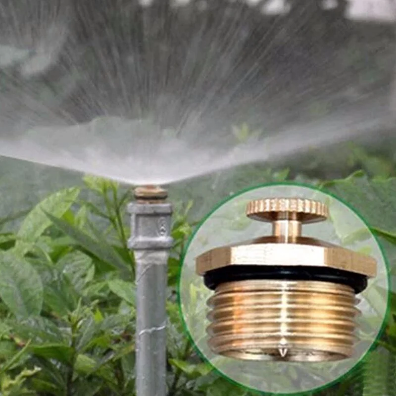 Degree Sprinkler 1/2" Copper Adjustable Spray Nozzle Agriculture Greenhouse Irrigation Misting Nozzle 50 Pcs