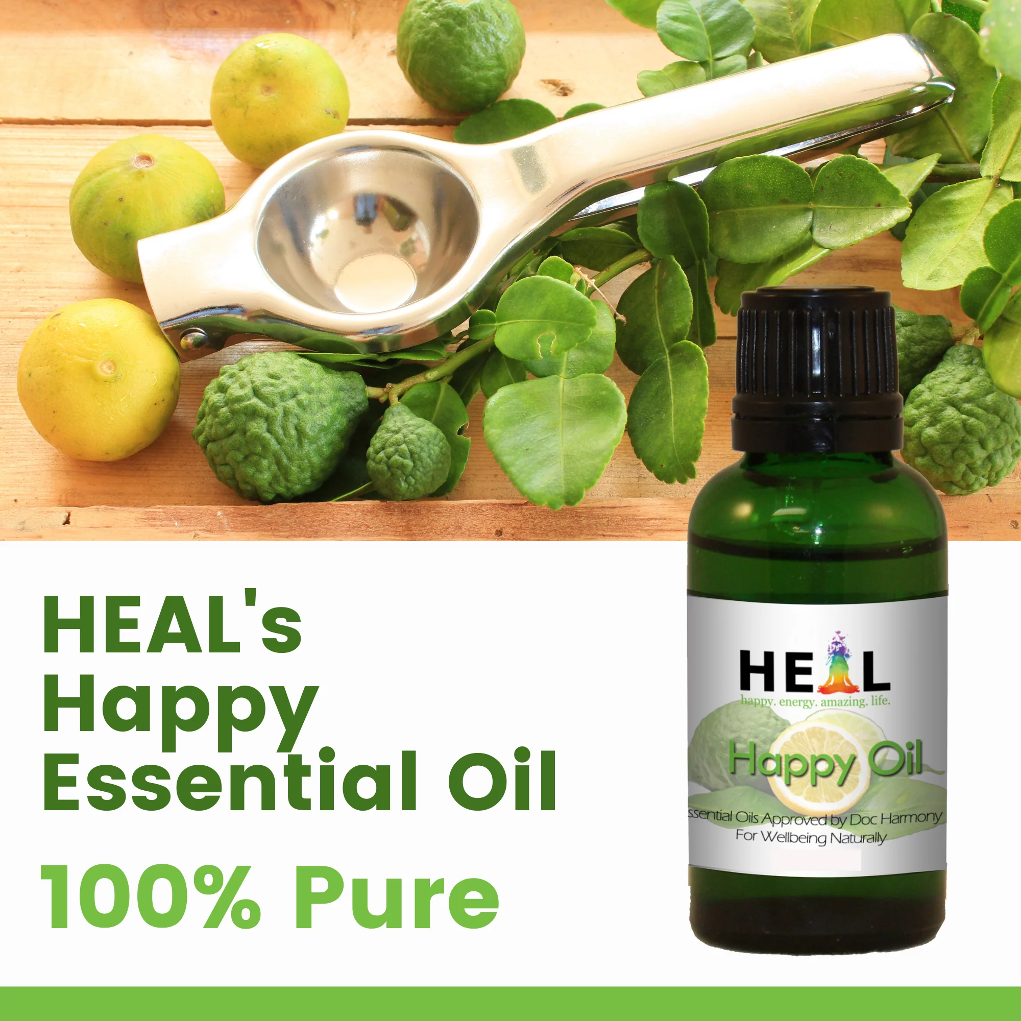 H.E.A.L.'s Essential Oils Lemon, Bergamot, Ylang Ylang, And Melissa - 1oz
