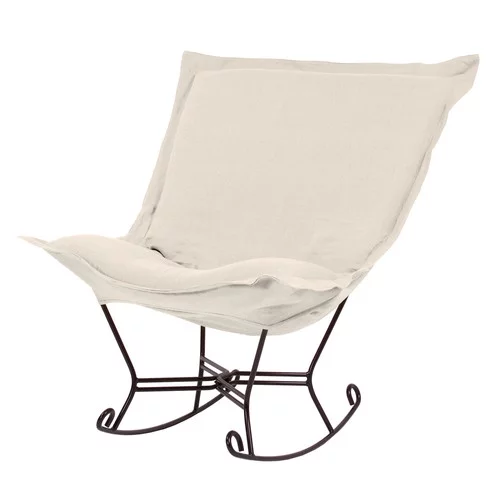 Howard Elliott Bella Scroll Puff Rocker with Titanium Frame 40