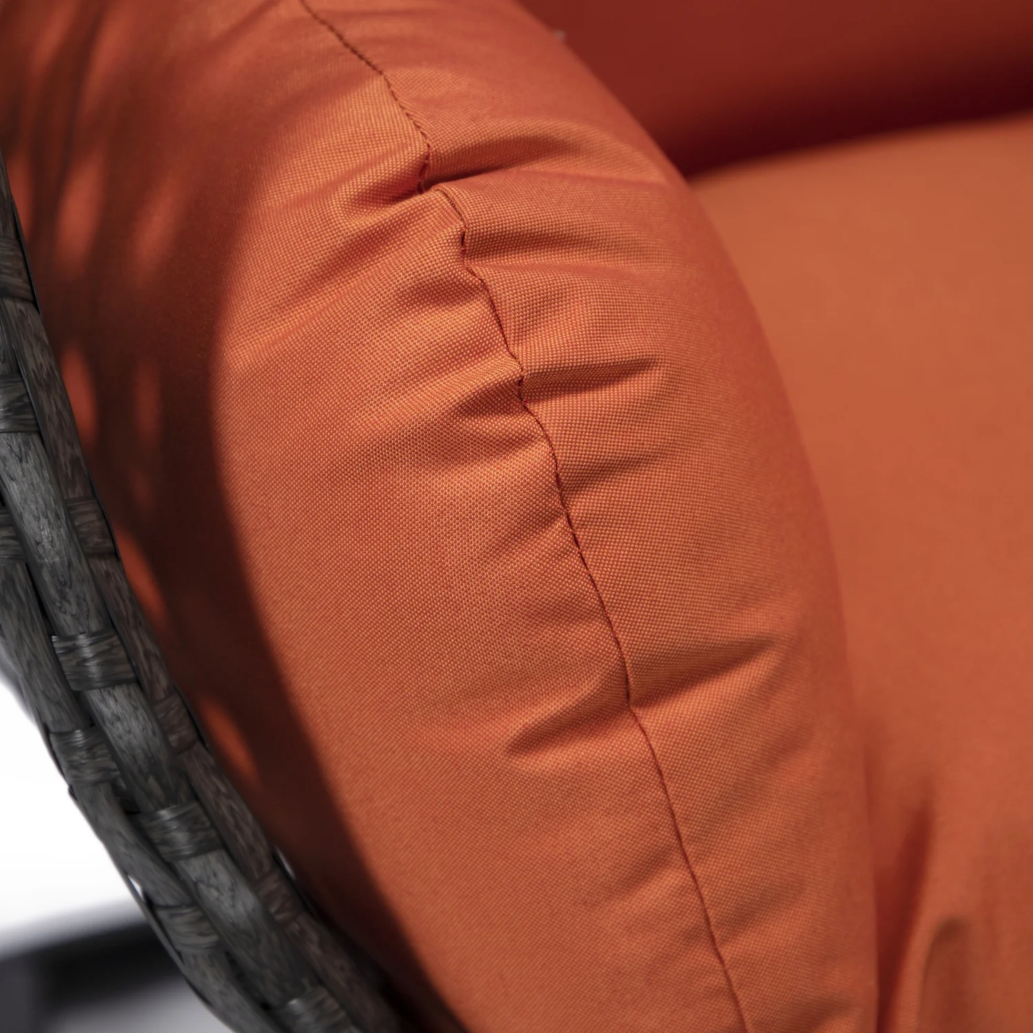 HomeStock Rustic Recluse Wicker Hanging Egg Swing Chair