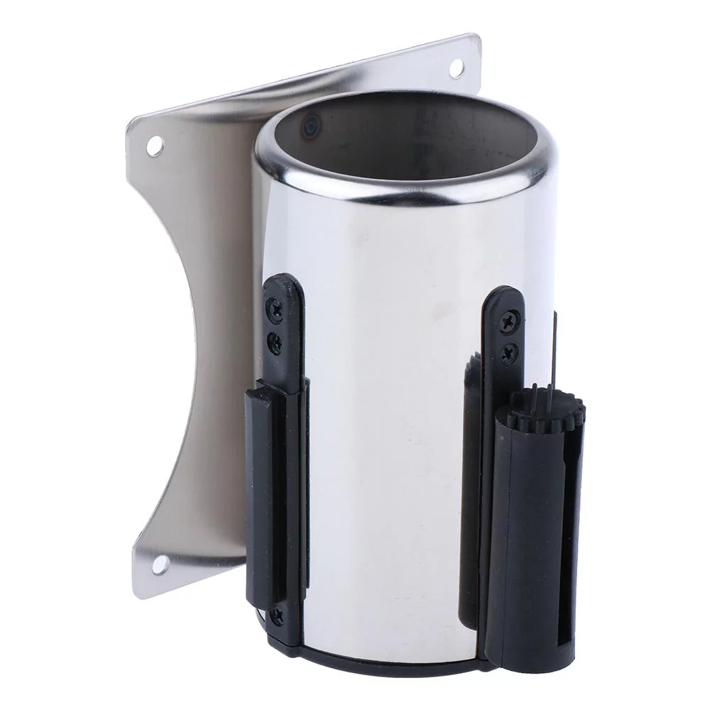 2pcs Queue Barrier Belt Stainless Steel Crowd Control Playground Retractable