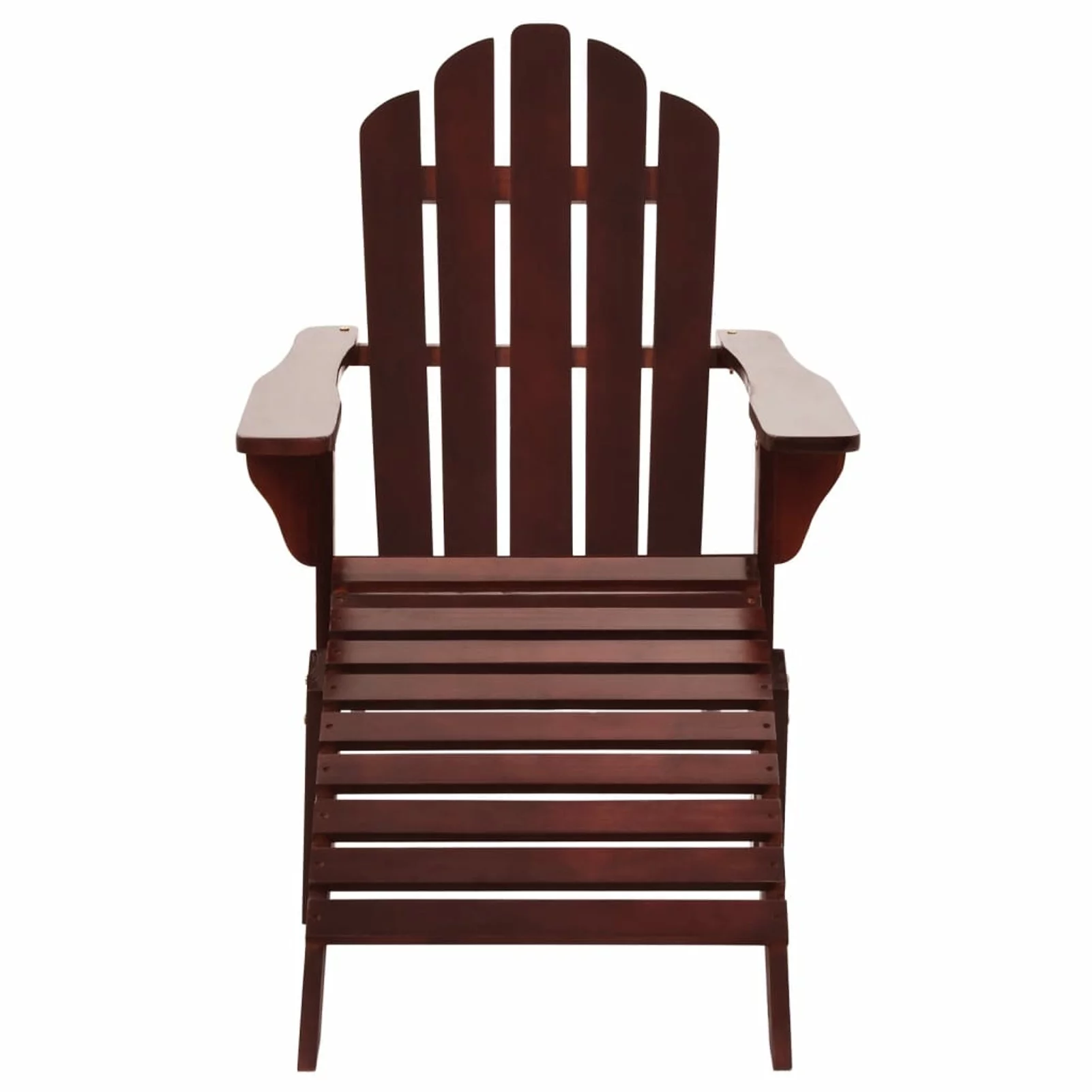 Walmeck Patio Chair with Ottoman Wood Brown
