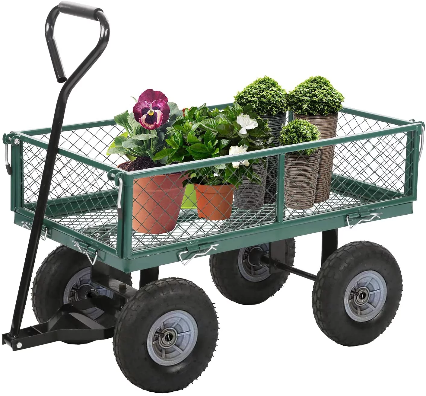 FDW Garden Carts Outdoor Steel Heavy Duty Beach Lawn Yard Landscape,40