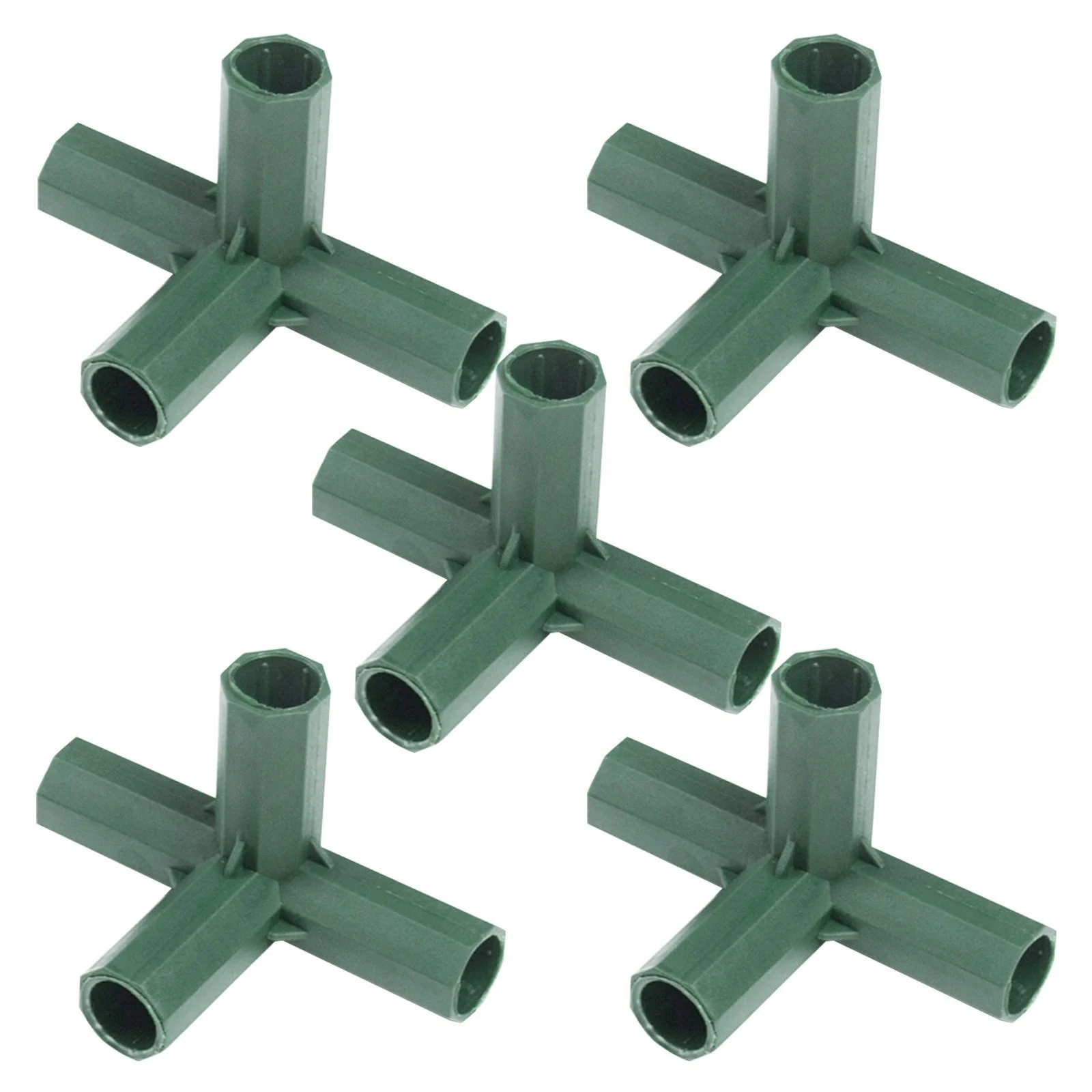 DYWADE 4Th of July Connectors for Greenhouse 3 Way 4 Way and 5 Way Joints With Sturdy Support Poles & Gardening Accessory Kit 5Pc Set B One Size