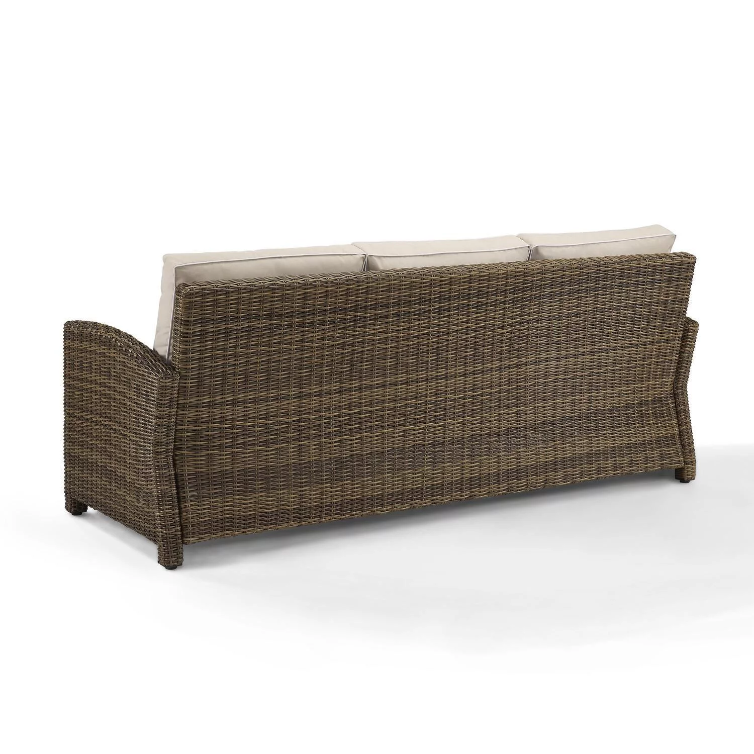 Maykoosh Modern Motifs Outdoor Wicker Sofa Sangria/Weathered Brown