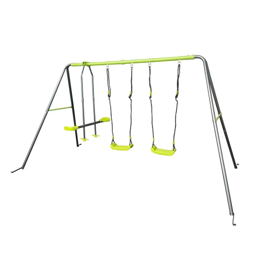lime green interesting swingset with plastic safe swing set 440lbs for outdoor playground for age 3+