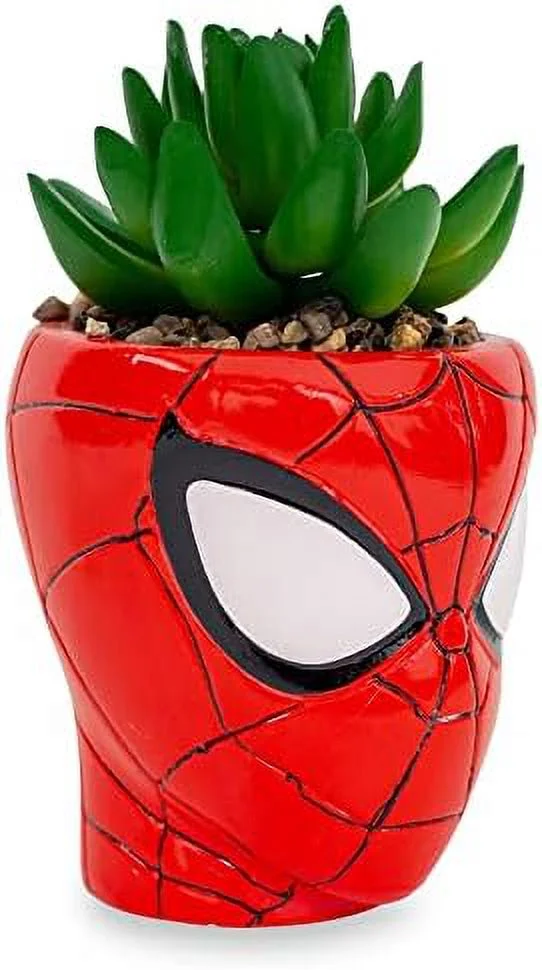 Comics  3-Inch Ceramic Mini Planter With Artificial Succulent