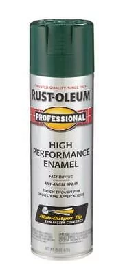 Rust-Oleum Professional Hunter Green Spray Paint 15 oz. (Pack of 6)