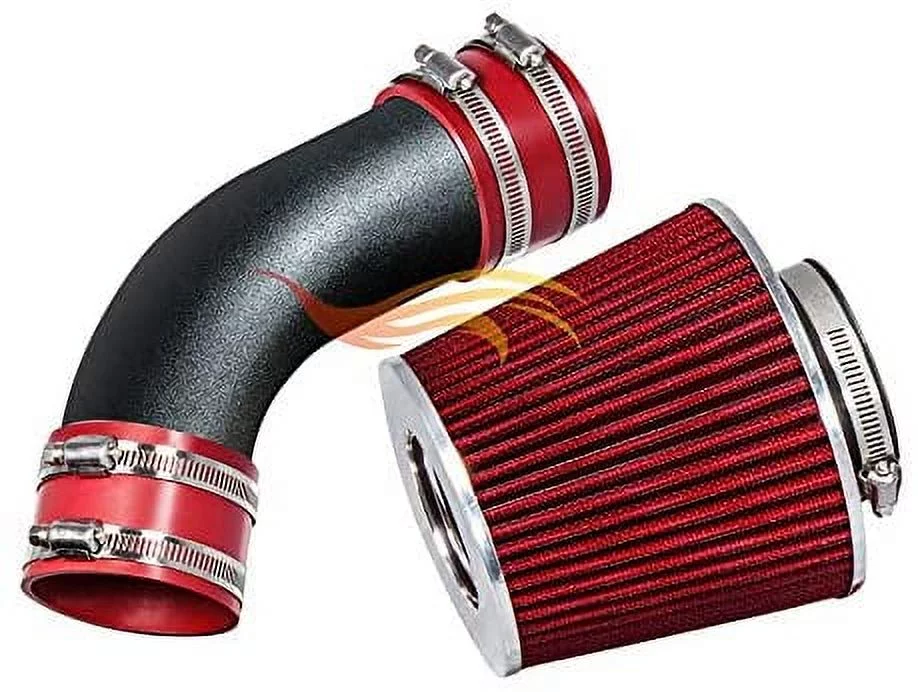 RW SERIES - MATTE BLACK PIPE RED - SHORT RAM INTAKE Compatible For 02-05 AUDI A4 / A6