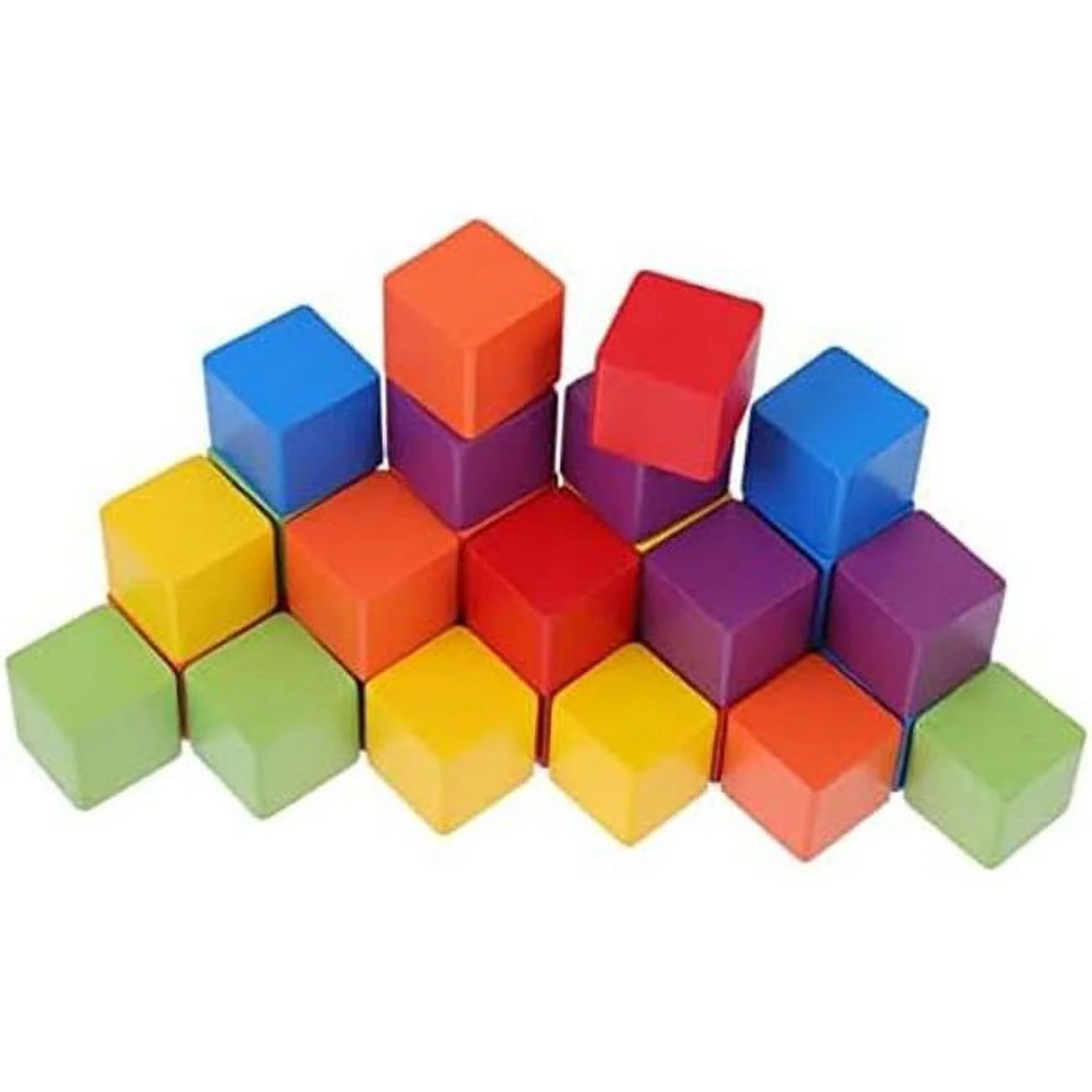 UNO1RC  Color Building Blocks Squares Kid Toy - Stacking & Educational Toys Kids Toys for Kids Childrens Toys Puzzle Toys Kids Building Blocks Kids Playset Pupils Wood Plate Box - 60 Piece
