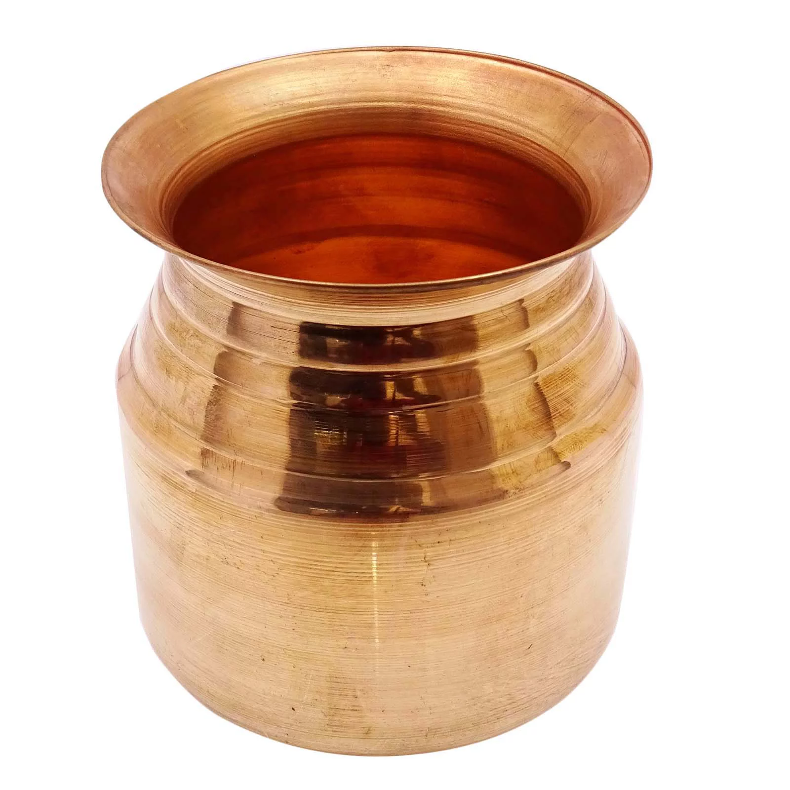 Traditional 1 Pair Kalash Prayer Lota Pot Pure Copper Pooja Item Hindu Arti