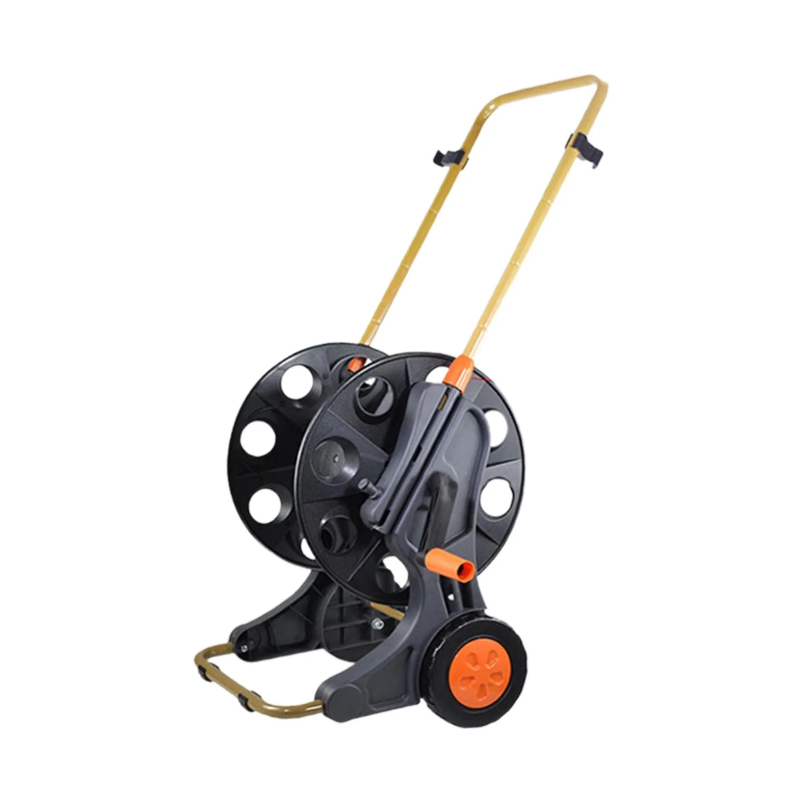 SunniMix Hose Reel Cart Gardening Tool Pipe Storage Rack for Outside Farm Car Washing TKM01 60M