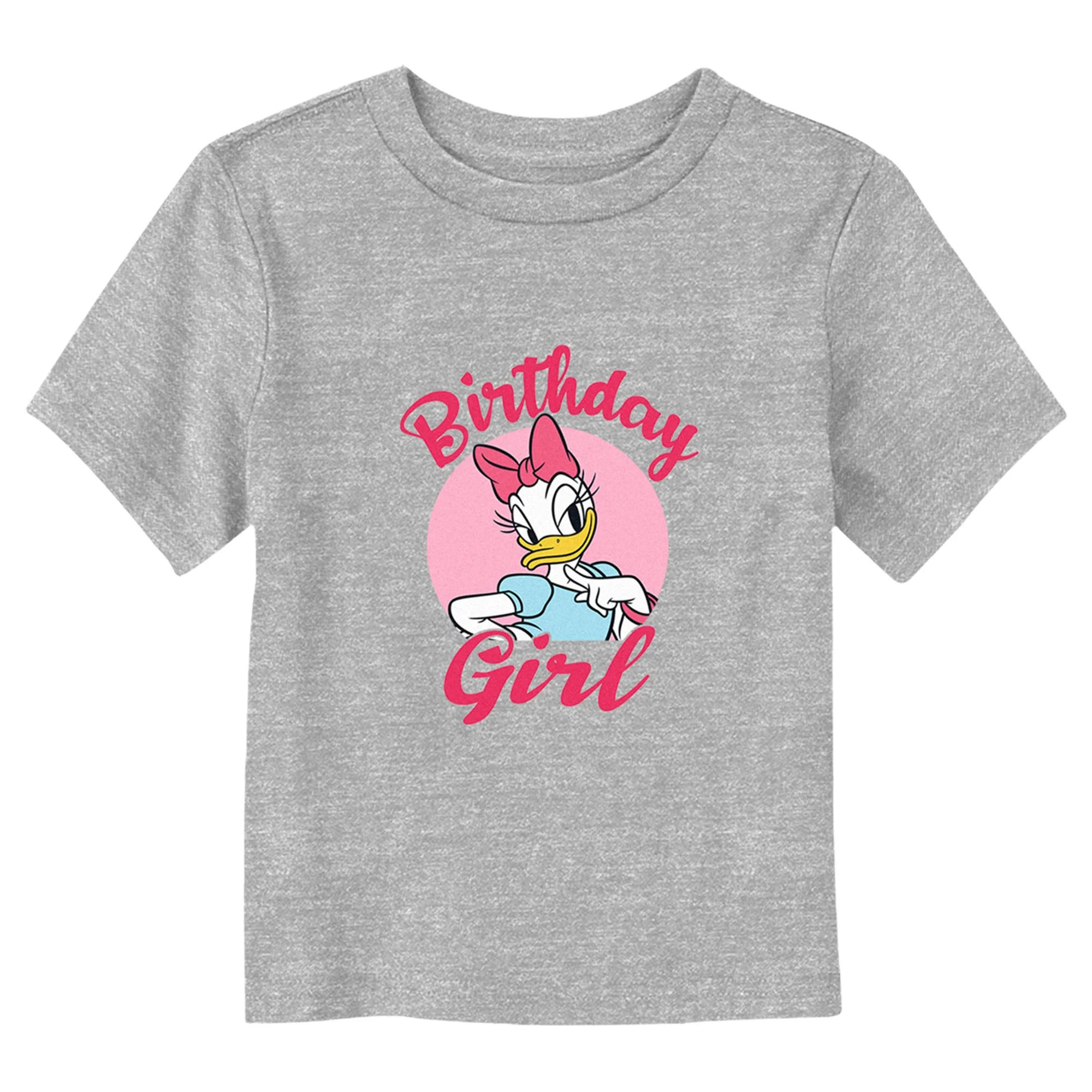 Toddler's Mickey & Friends Daisy Duck Birthday Girl  Graphic Tee Athletic Heather 4T