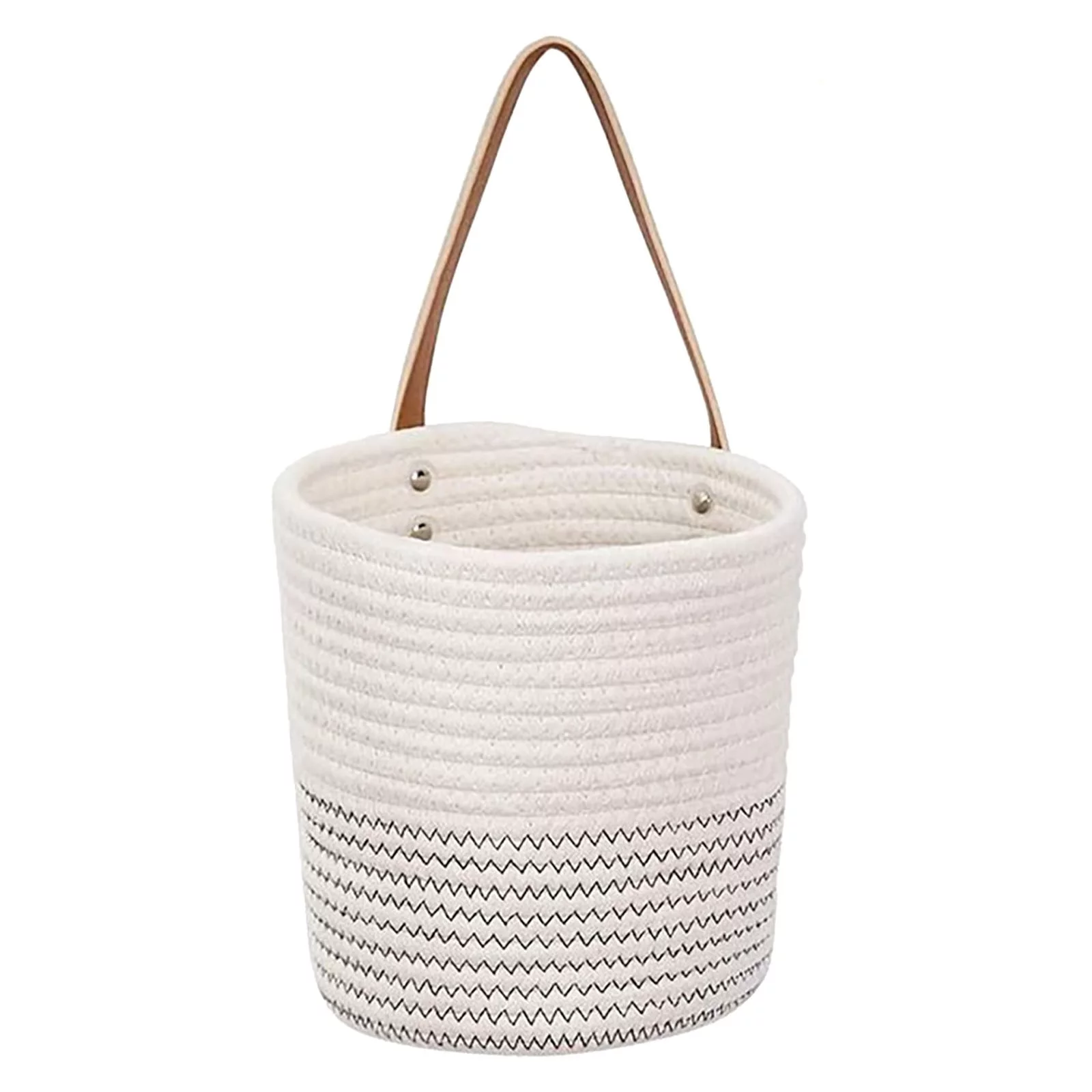 GuLuBin Wall Mounted Storage Storage Hanging Baskets Hanging Flower Pots Woven Baskets Indoor Flower Pots Lace Hangers Modern Storage Organizers Home Decoration Towels(Off-White)