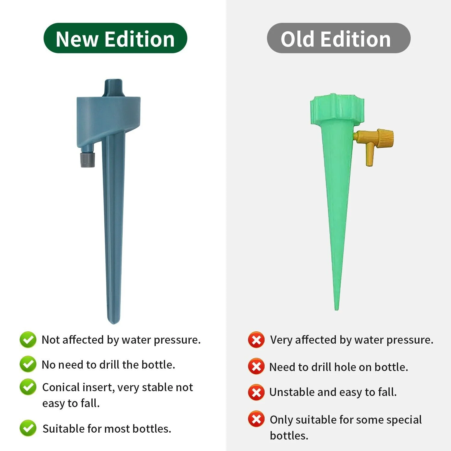 3 PCS Garden Automatic Self Watering Spikes Plants Water Drip Irrigation System