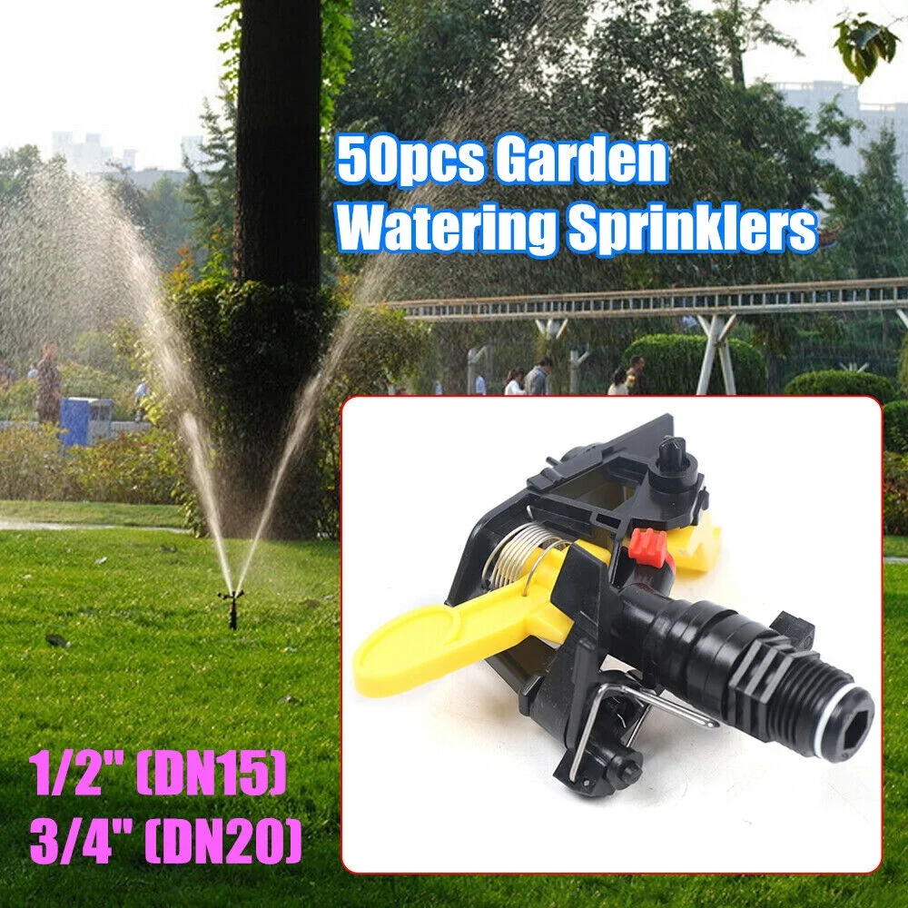 50Pcs Lawn Irrigation Garden Watering Spray Nozzles Agriculture Sprinklers 1/2''/DN15