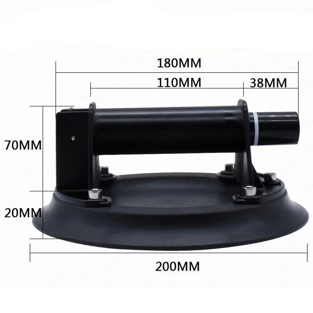 Meterk 8inch Vacuum Suction Cup 200kg Bearing Capacity Heavy Duty Vacuum Lifter for Granite Glass Lifting