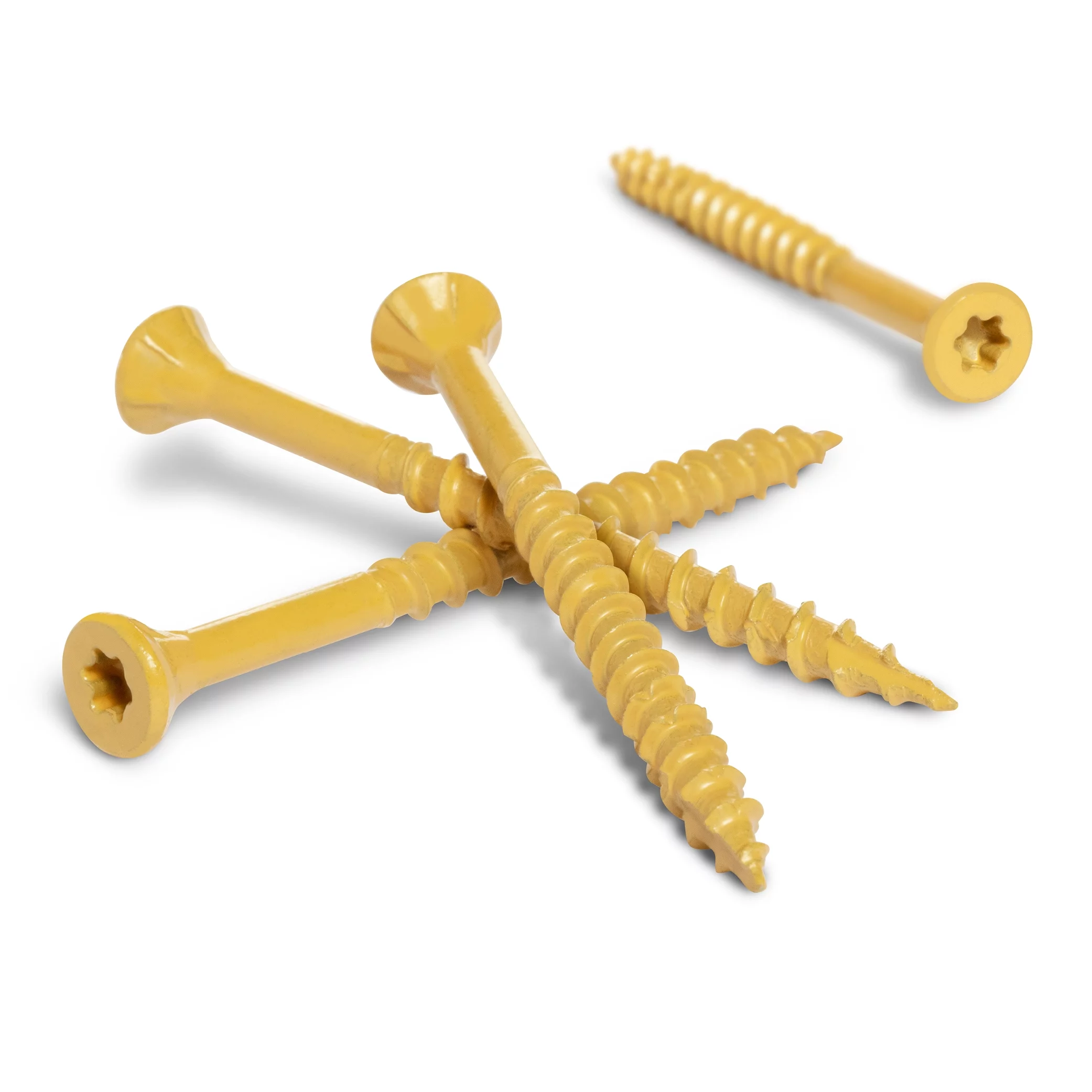 Deck Plus Steel Tan Deck Screws, Tan Exterior Wood Screws, (#10 x 3