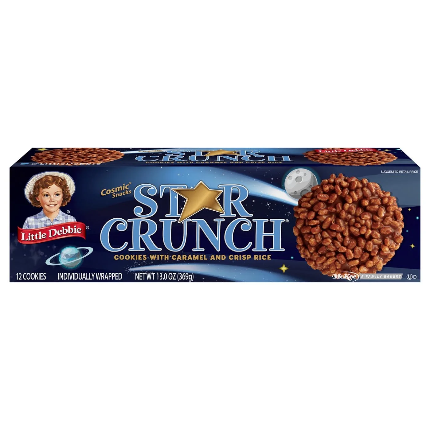 Little Debbie Star Crunch Cosmic Snacks Cookies 12 ct