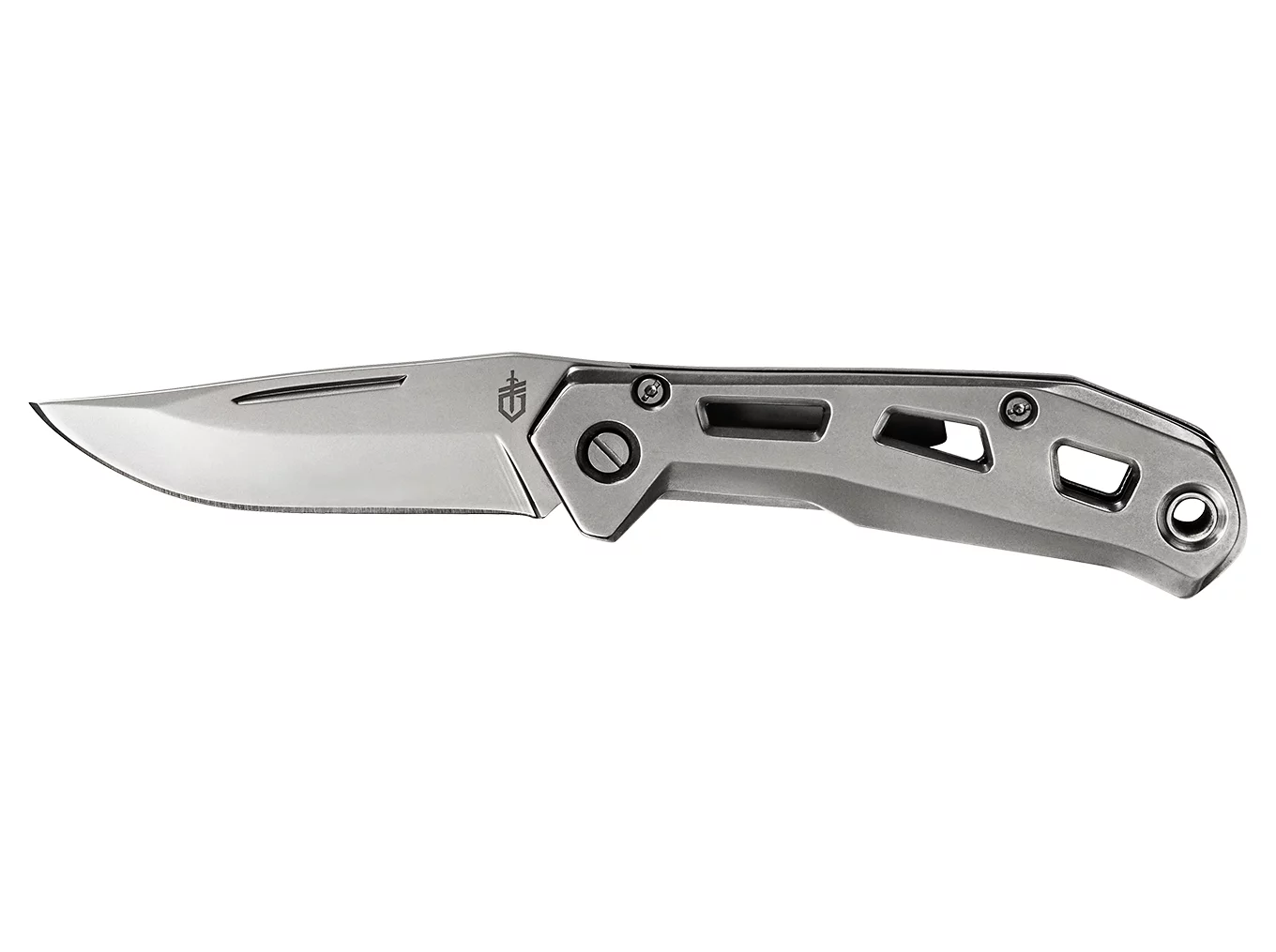 Gerber Airlift Folding Knife, Plain Edge, Silver