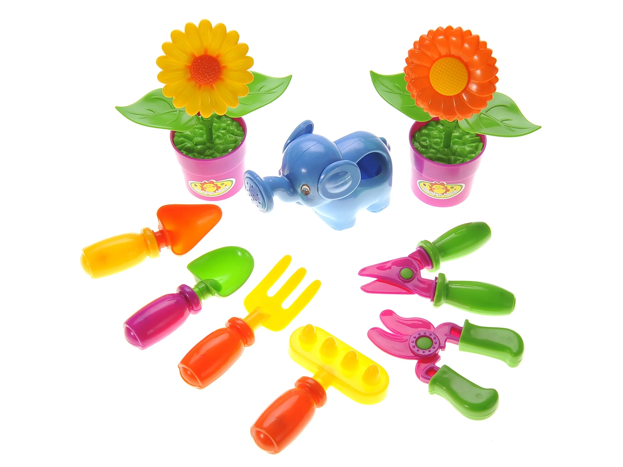 Gardening Tools Playset Kids Pretend Play Gardening Tools and Plants Pieces for Girls & Boys Gift