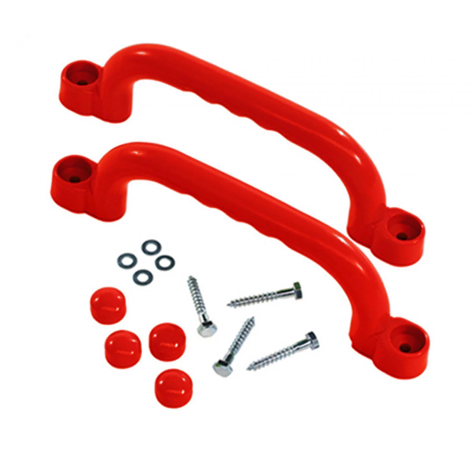 2Pcs Playground Equipment Playhouse Grab Handle Bars for Playhouse Treehouse red