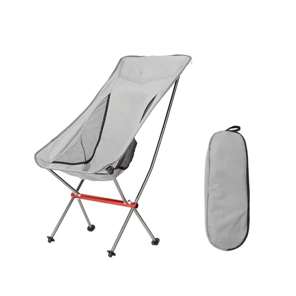 Fishing Chair Outdoor Aluminium Alloy Portable Folding Picnic Camping Stool Storage Furniture Fishing Chair grey