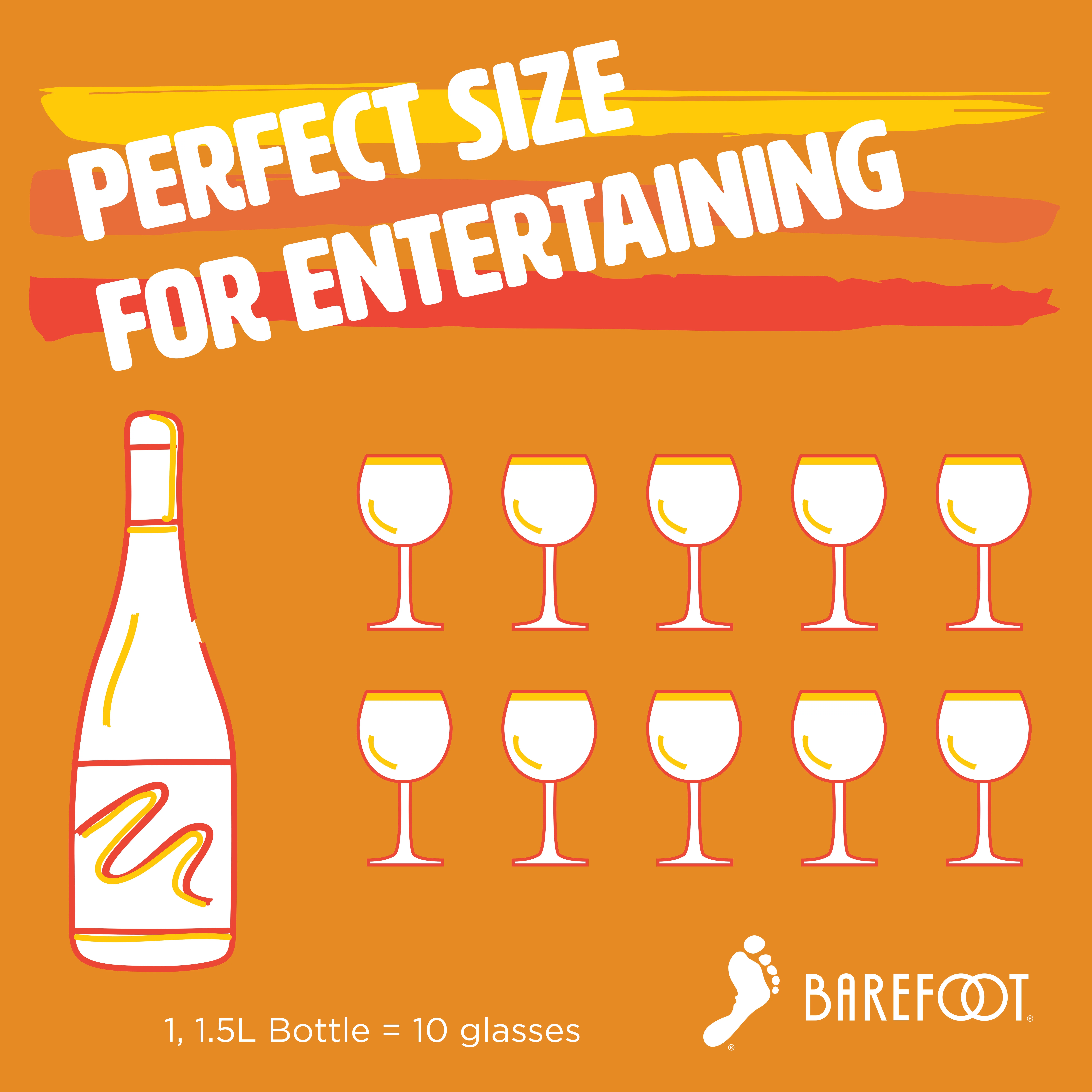 Barefoot Fruitscato Mango Moscato White Wine, 1.5L Bottle