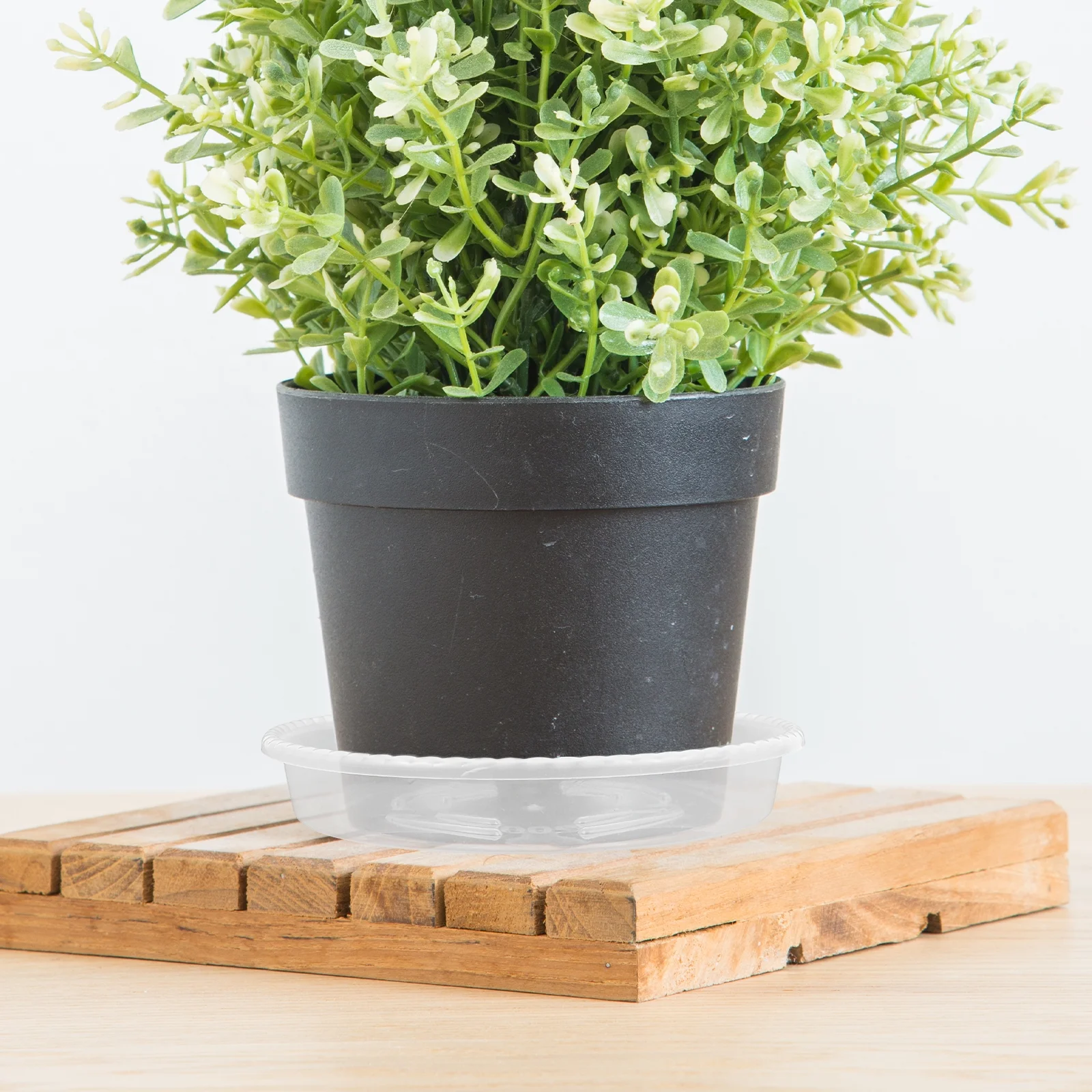 30 Pcs Flower Pot Holder Plant Tray Round Planter Water Flowerpot Bottom Trays Plastic Bases Drip Large