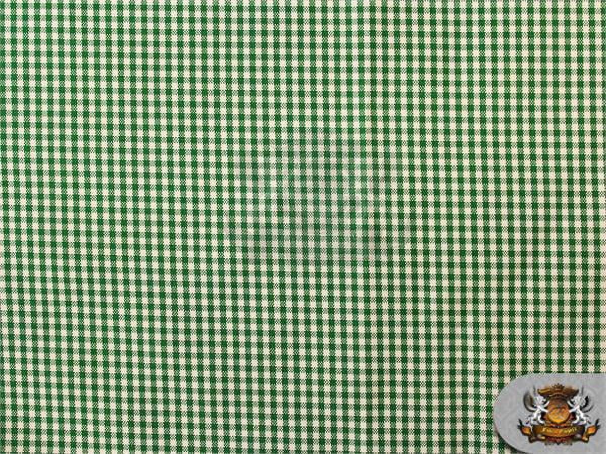 Poly Poplin Gingham Fabric Mini Checkers 04 HUNTER GREEN / 58