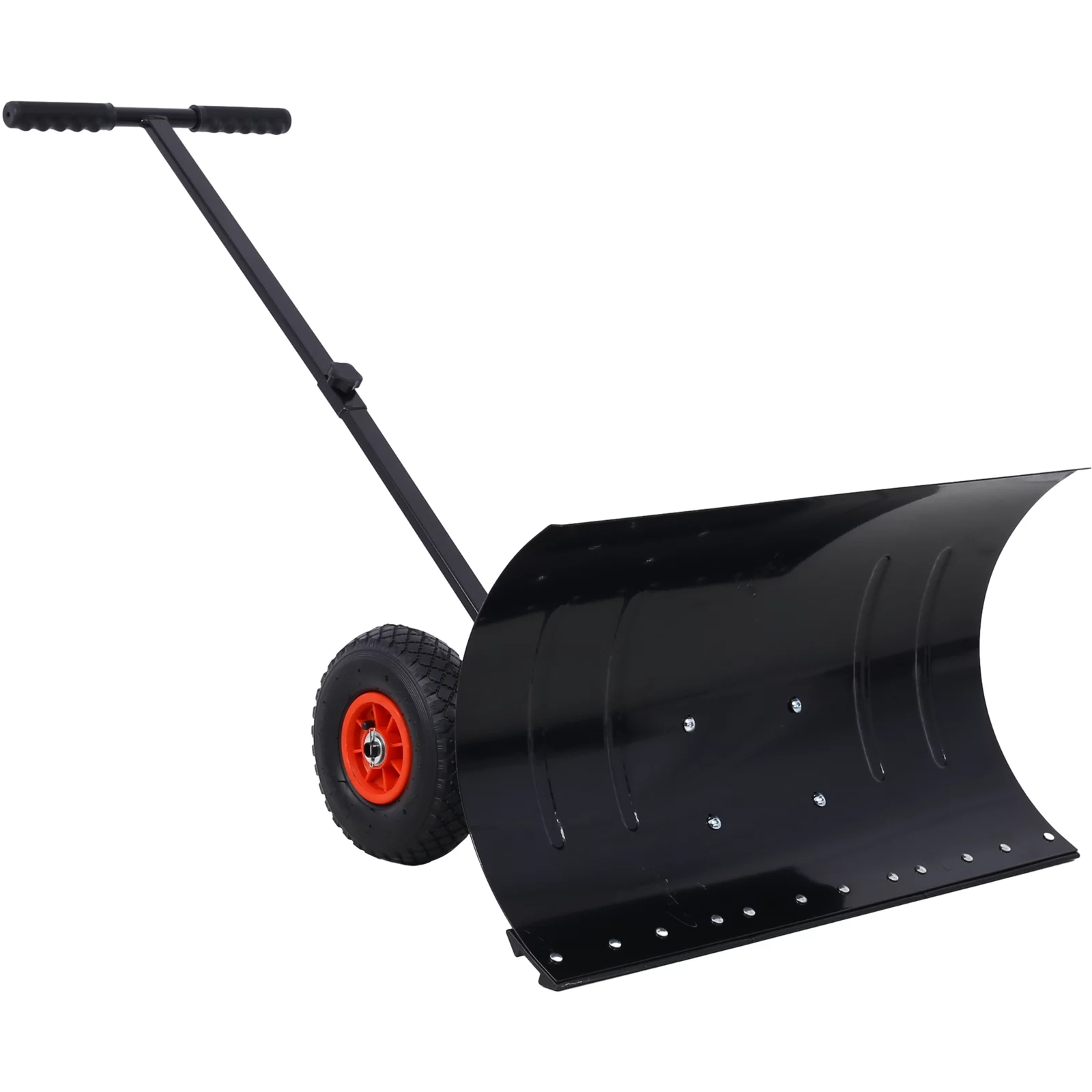 Snow Shovel with Wheels - Adjustable Angle Handle Snow Pusher and Plow, 29