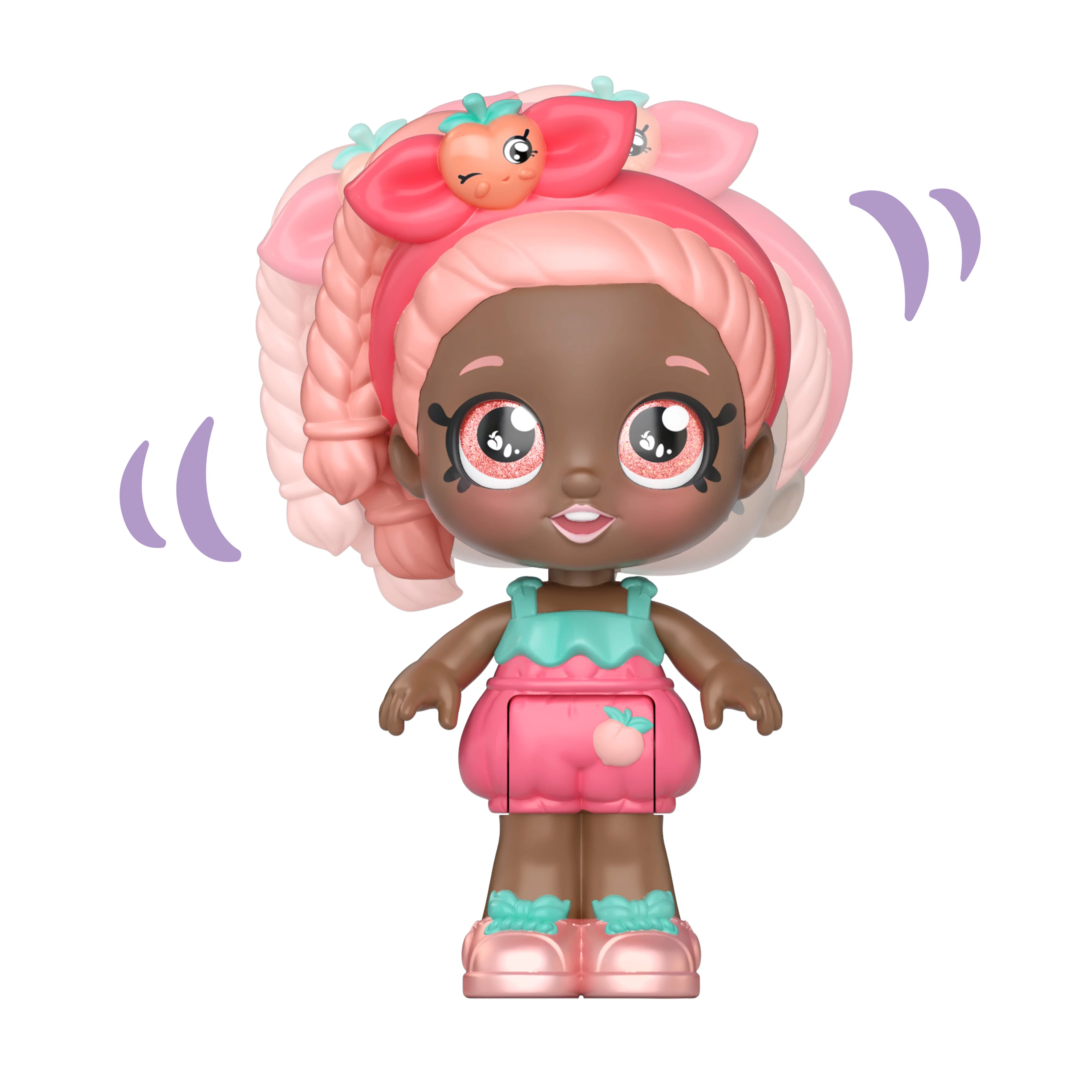 Kindi Kids Minis - Summer Peaches - Posable Bobble Head Figure 1pc