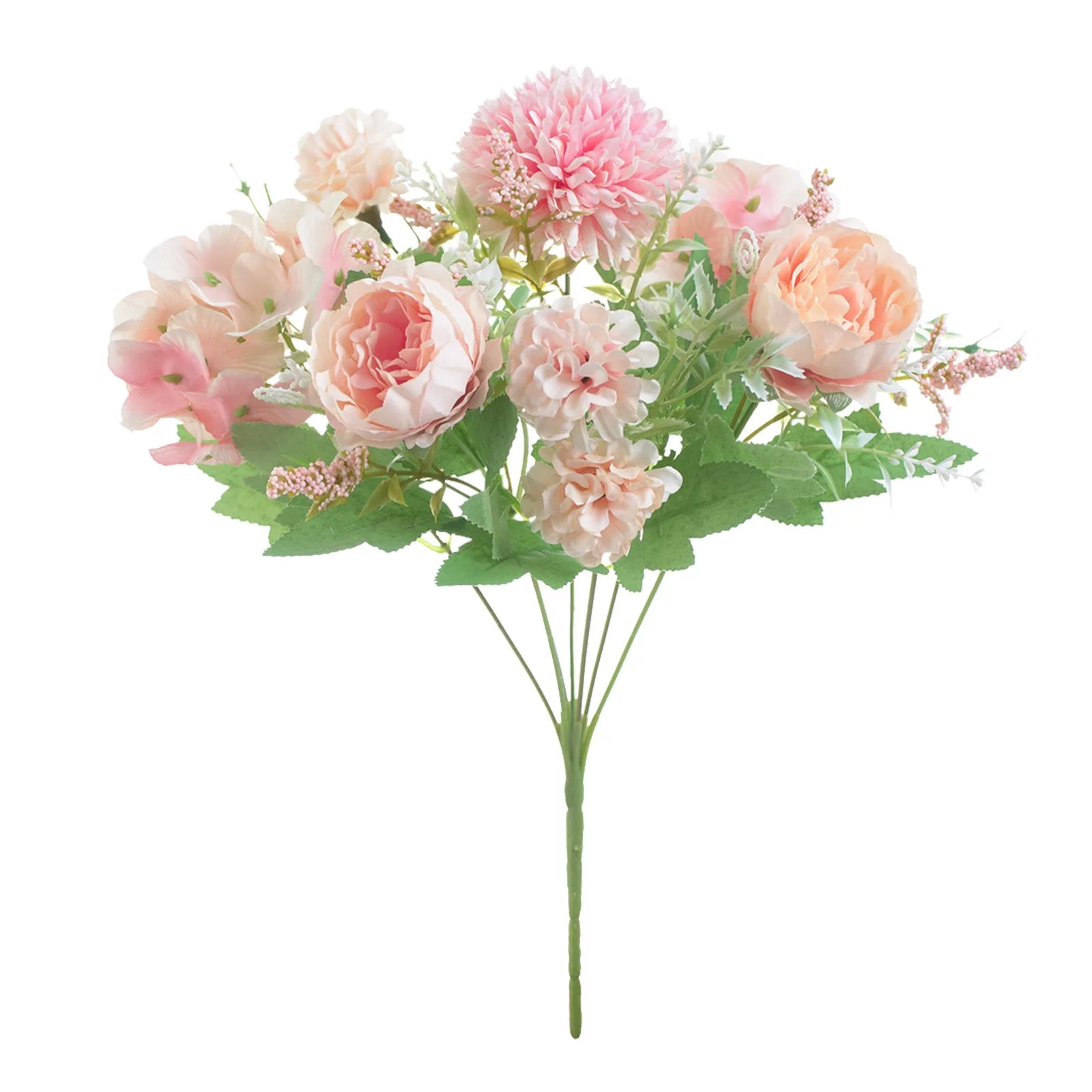 Yeetfub Artificial Plants for Indoor Artificial Rose Flower Flowers Simulation Rose Wedding Bouquetss Fake Floral Rose Flower Silk Flower Hand Tied Bouquet Pink for Window Garden Office Patio Planter