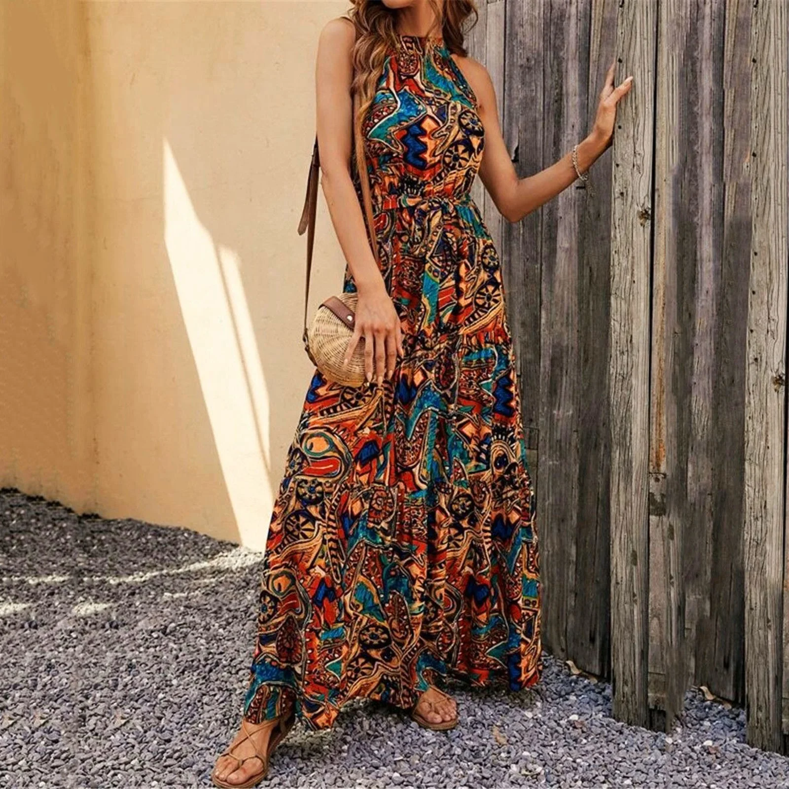 Winter Skater Skirt Women Summer Dresses Maxi Dresses Boho Long Dresses Skirt