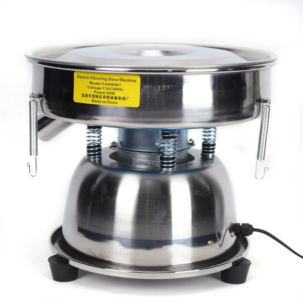 TOPCHANCES Automatic Sieve Shaker 110V 50W Electric Vibrating Sieve Machine Stainless Steel Sifter Shaker Machine