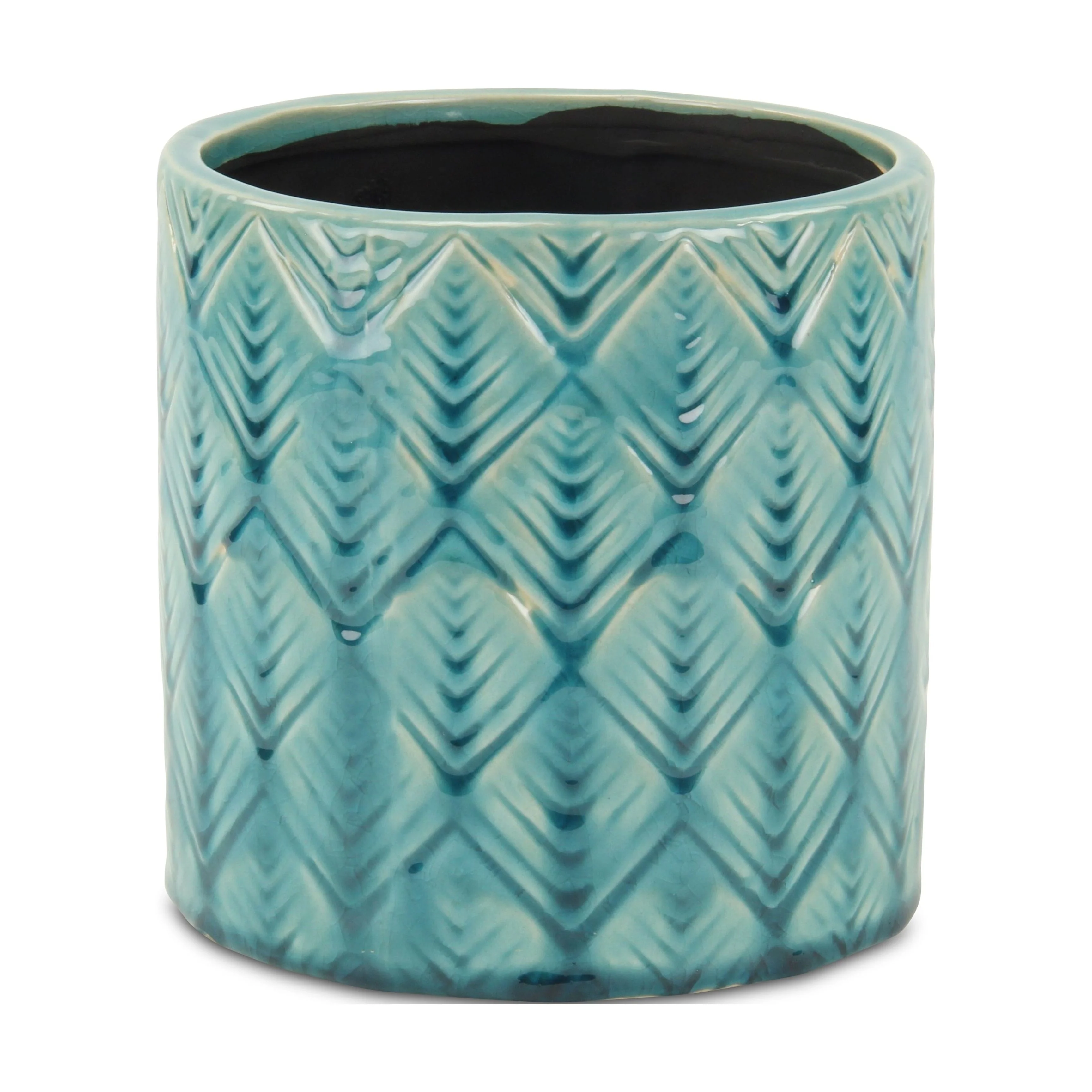 Cheungs 5775L 6.25 x 6.25 in. Arzati Pot, Turquoise