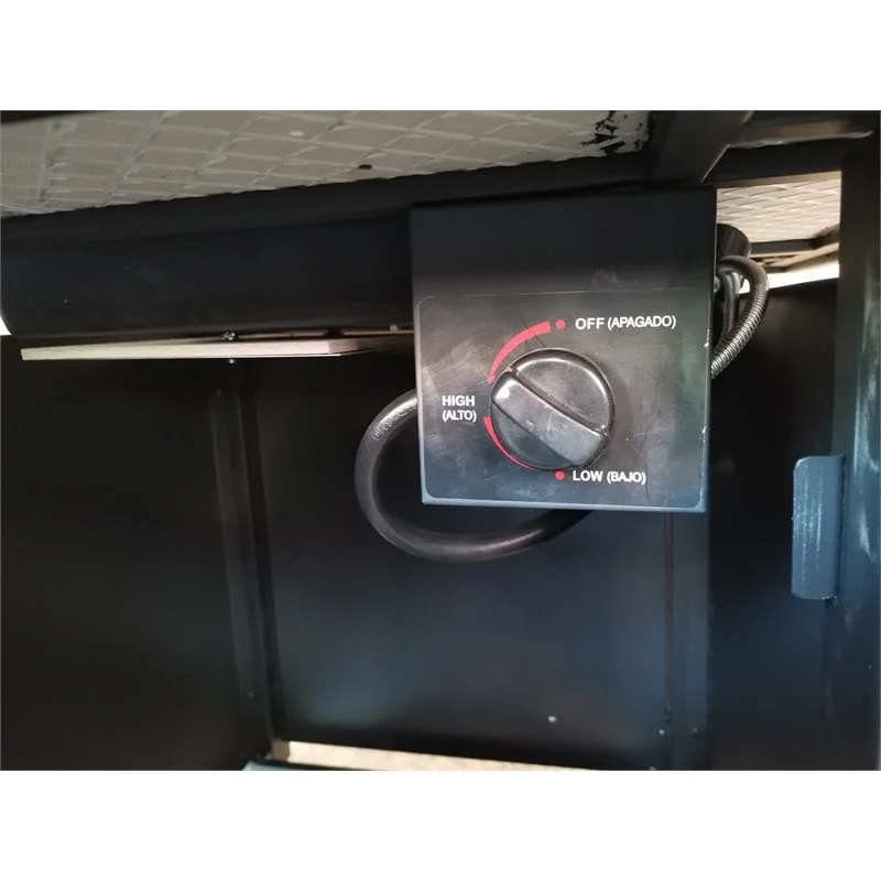 Belmont Home Bantana Square Metal and Tile Fire Pit with Glass Rocks in Black